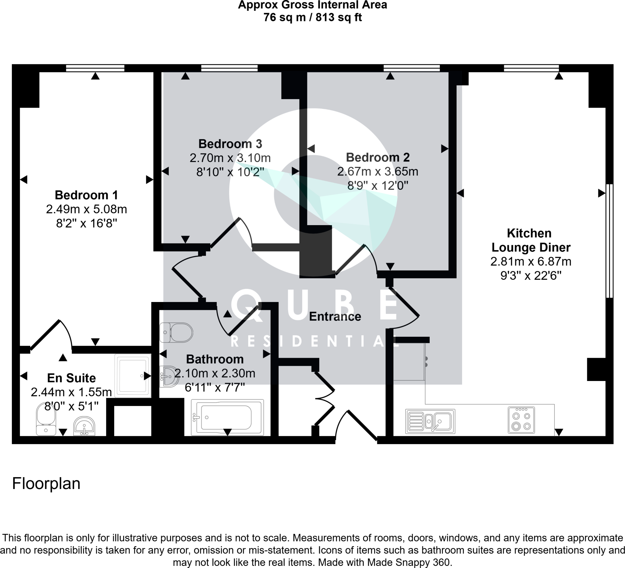Flat 110, Adelphi Wharf, Adelphi Street, Salford floorplan