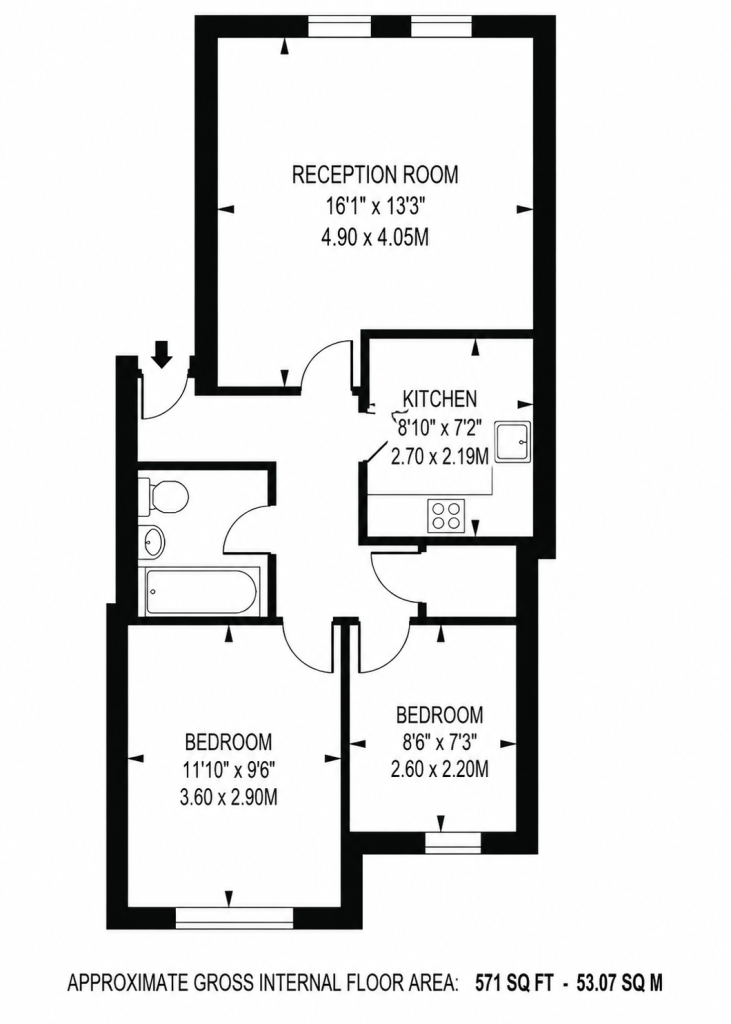 Flat 6, 13 Beaulieu Lodge, London floorplan