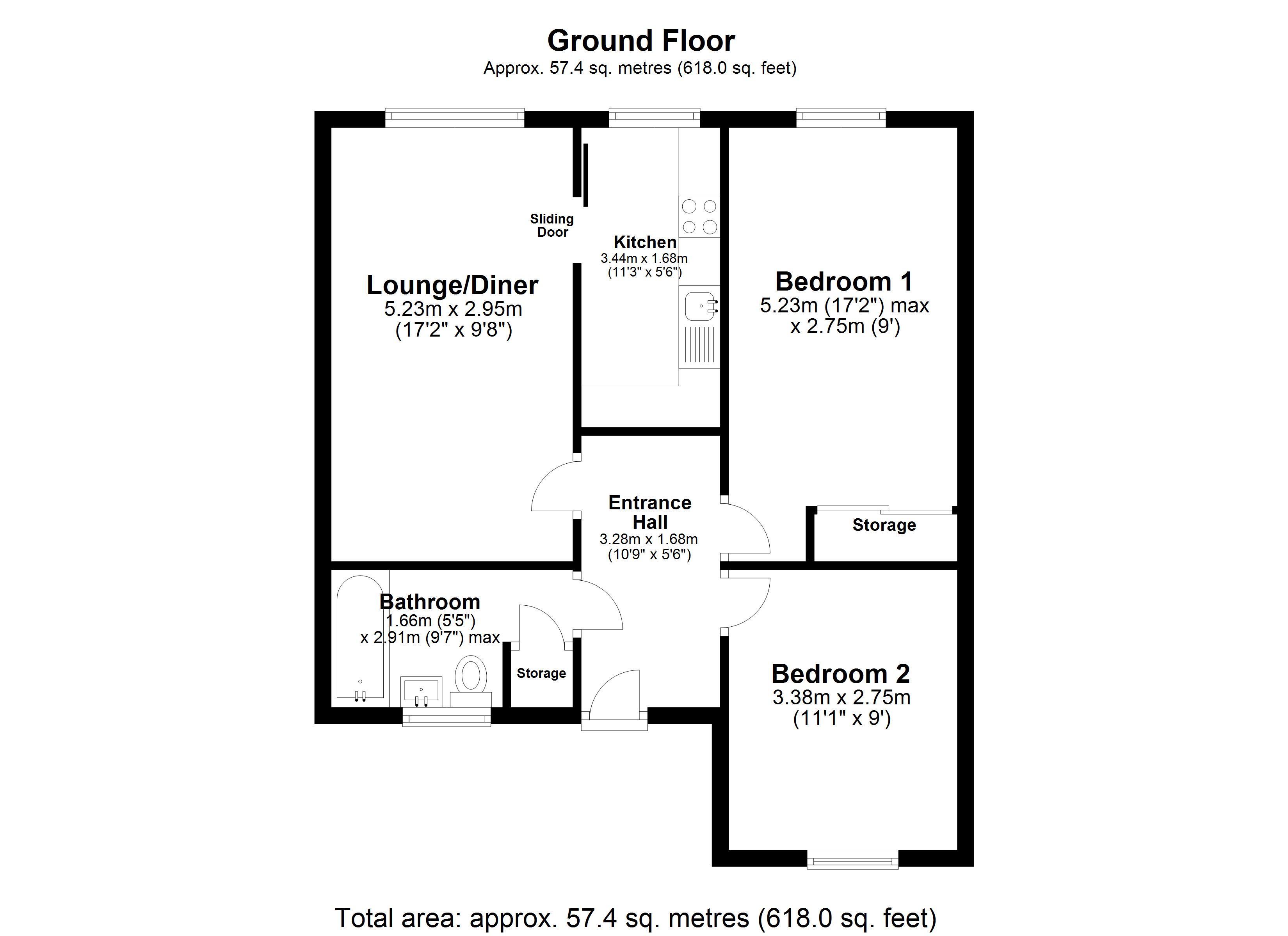 2 Bedrooms Flat for sale in Castle Court, Castle Road, Clacton-On-Sea CO15