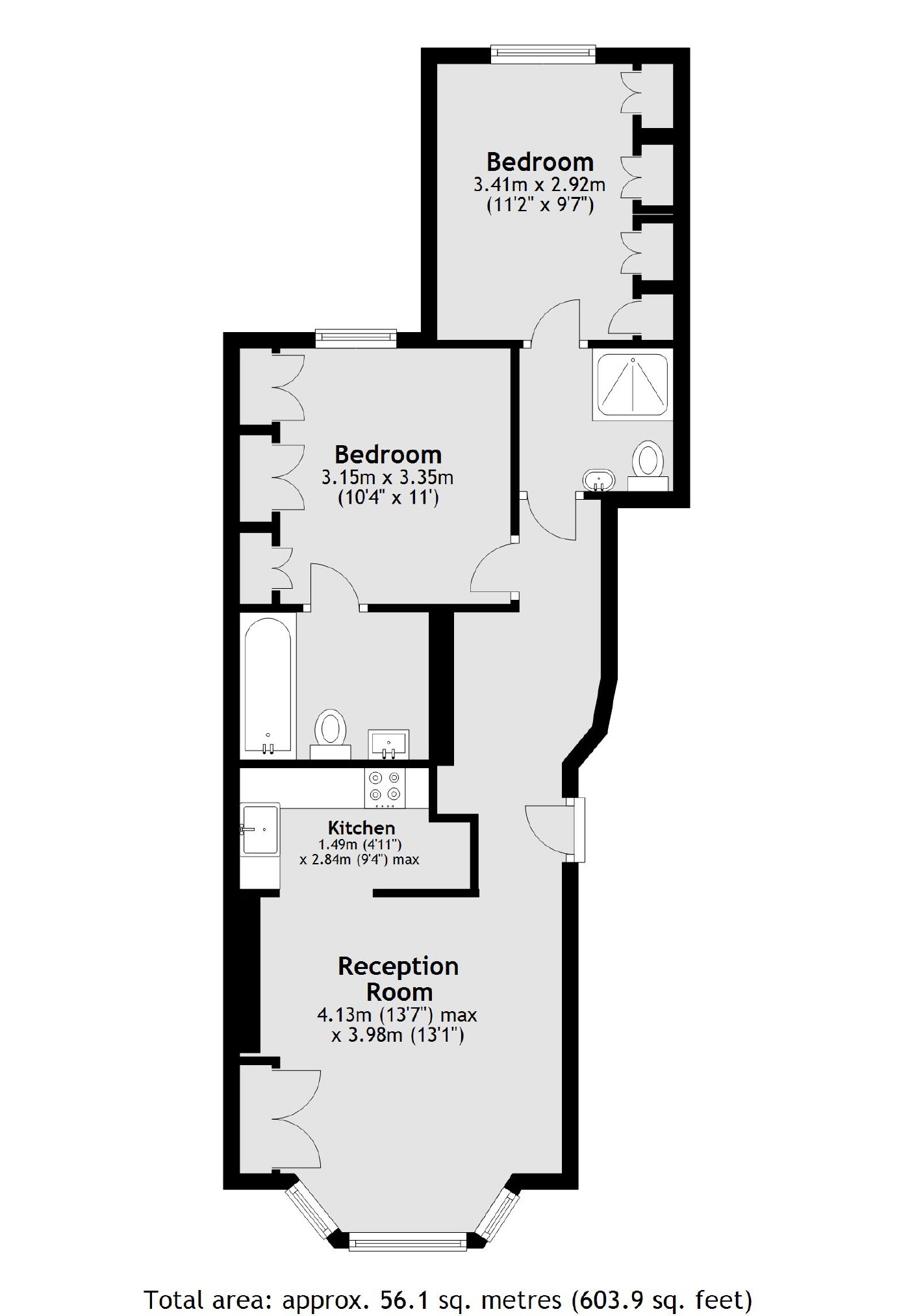 Flat 2, 52, Blenheim Crescent, London floorplan