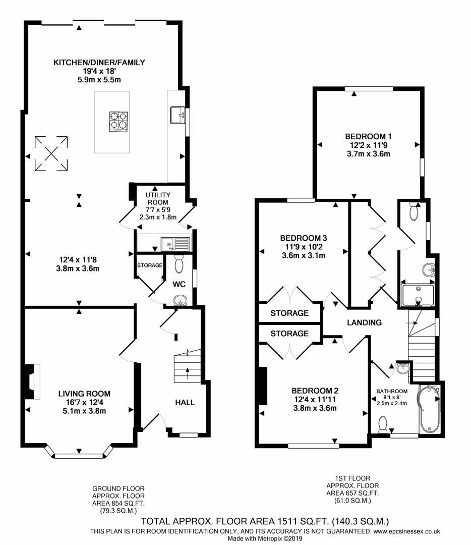 3 Bedrooms Semi-detached house for sale in Hatch Road, Pilgrims Hatch, Brentwood CM15