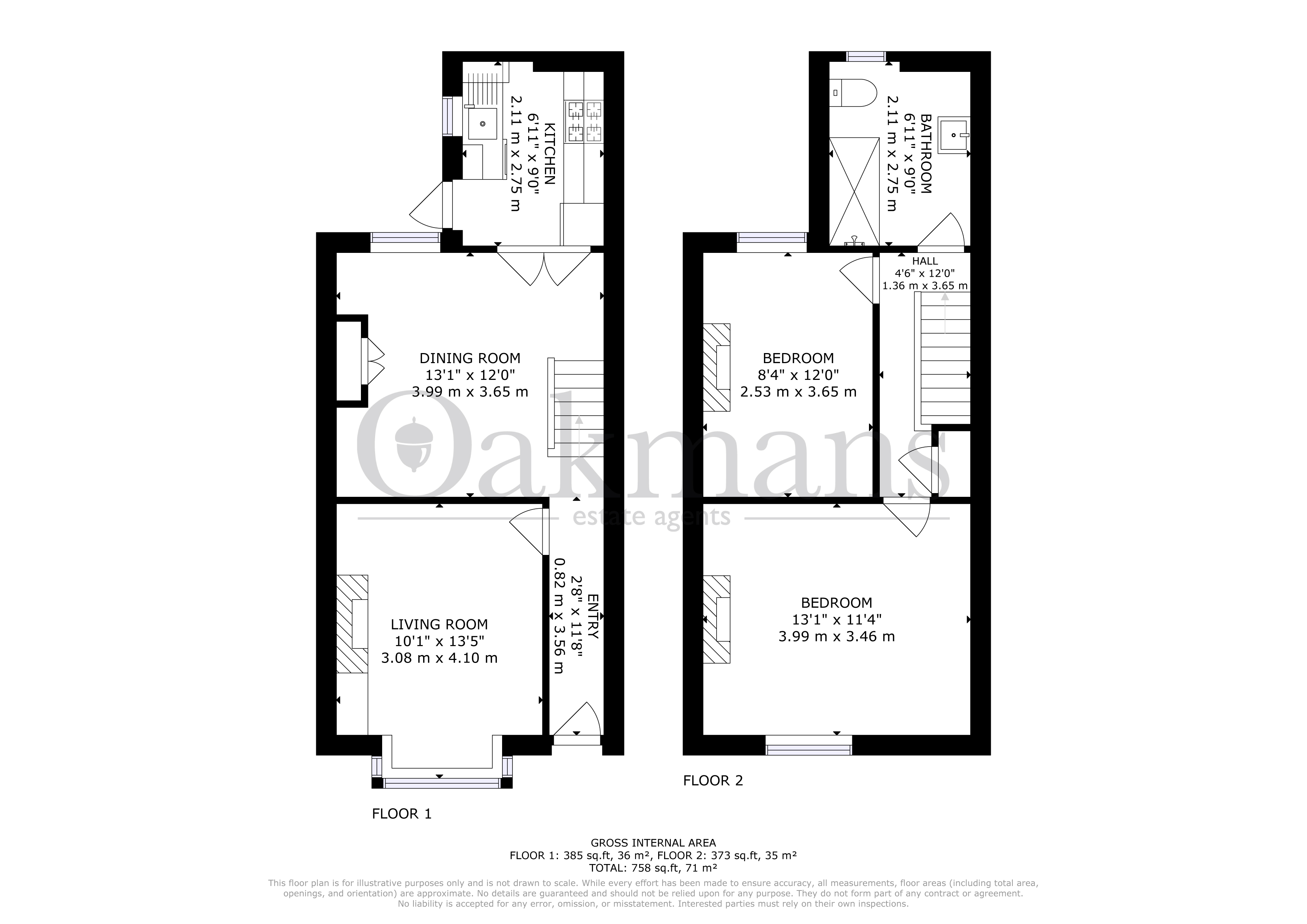 45, Gordon Road, Birmingham floorplan