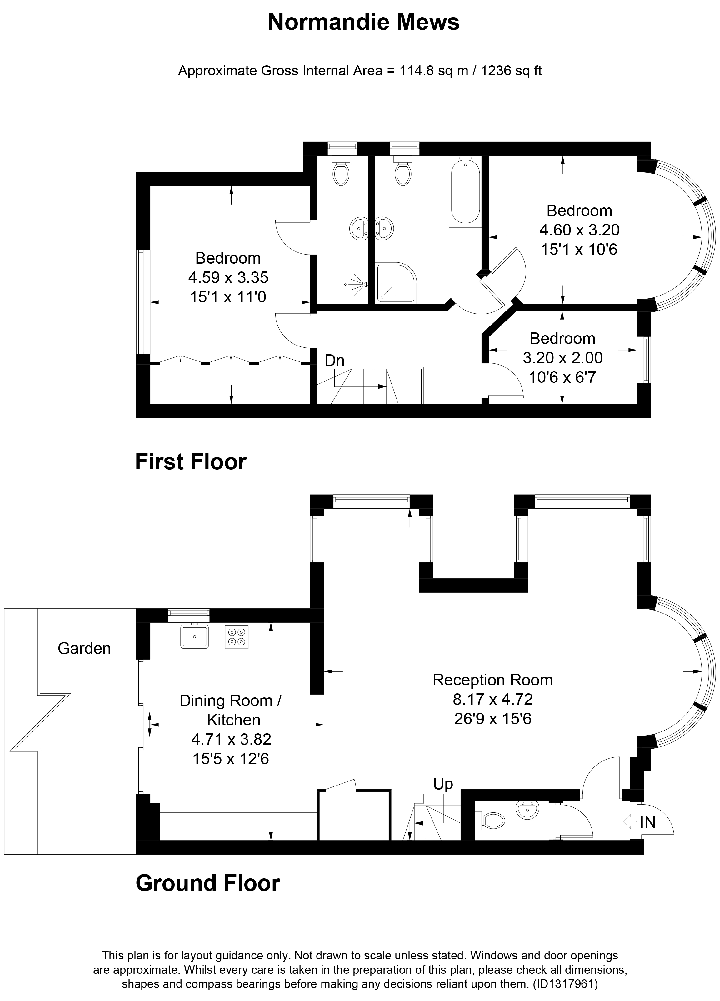 3 Normandie Mews, Boxhill Road, Tadworth floorplan