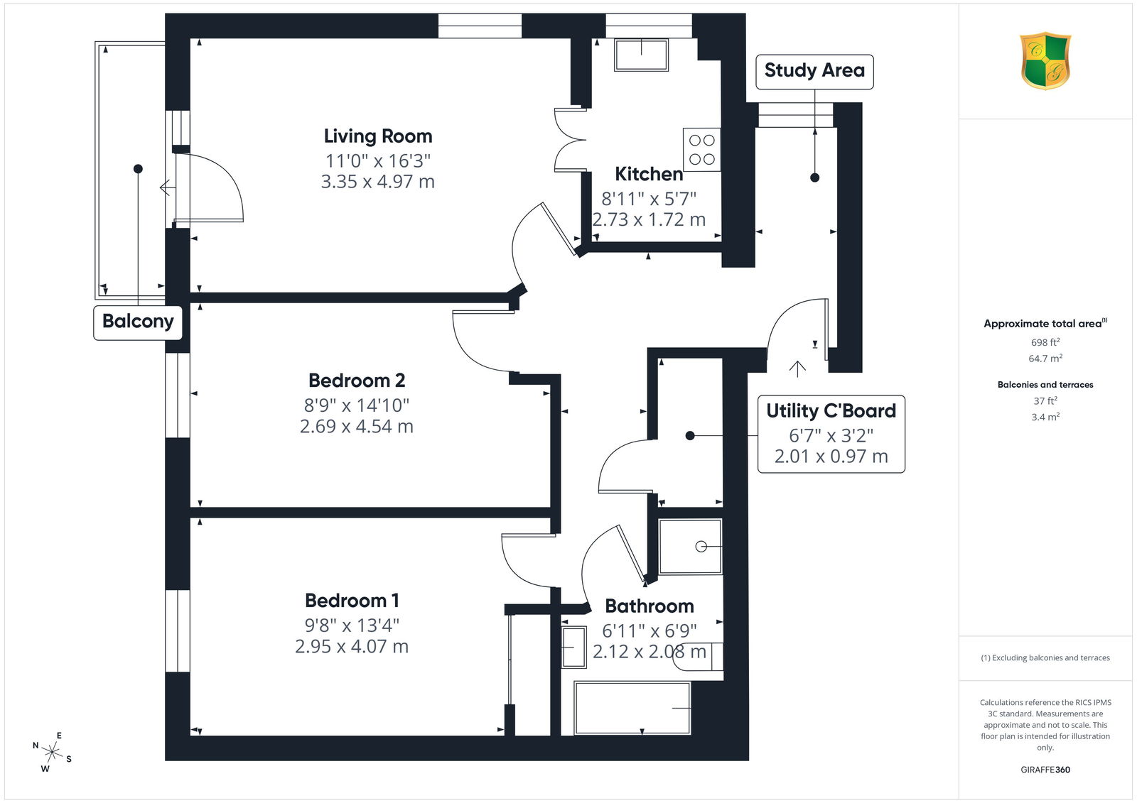 Manton Court,55, Kings Road, Horsham floorplan