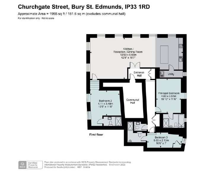 Flat 3, 37, Churchgate Street, Suffolk floorplan