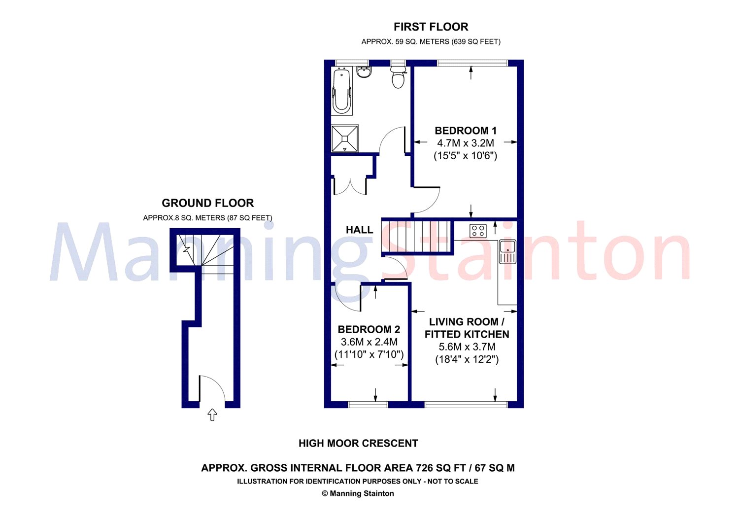 2 Bedrooms Flat for sale in High Moor Crescent, Leeds, West Yorkshire LS17