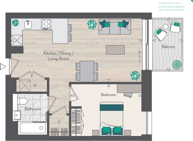 Waterview House, Quay Walk, Wembley floorplan