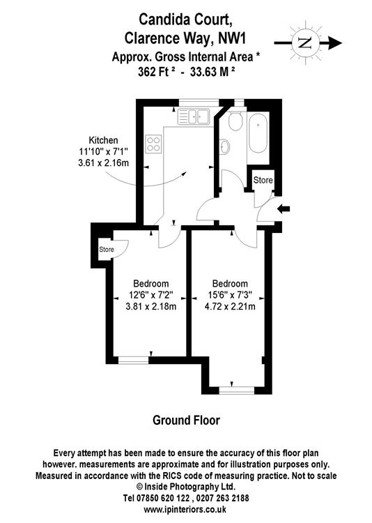 2 Bedrooms Flat to rent in Clarence Way, London NW1