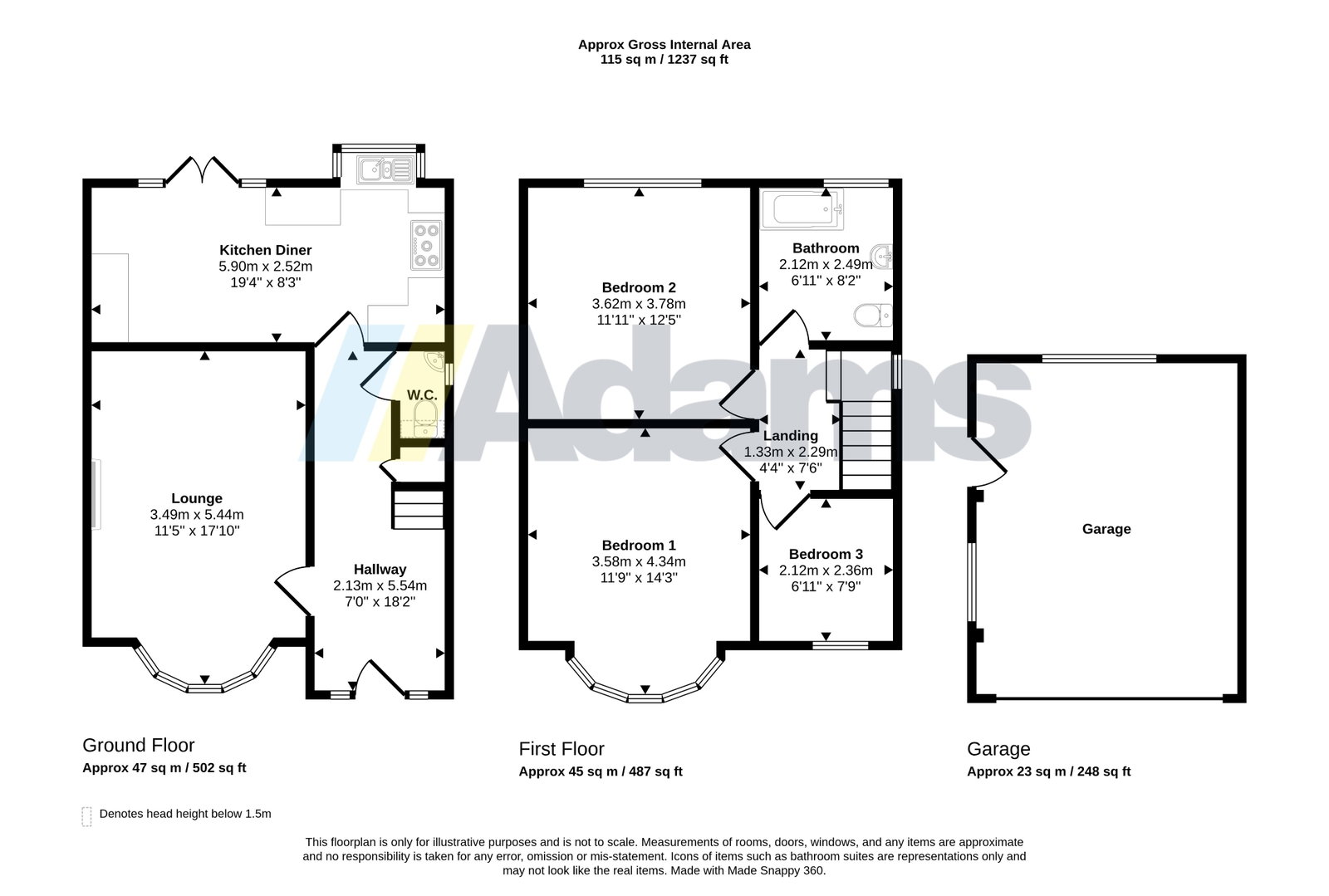 222, Chester Road, Warrington floorplan