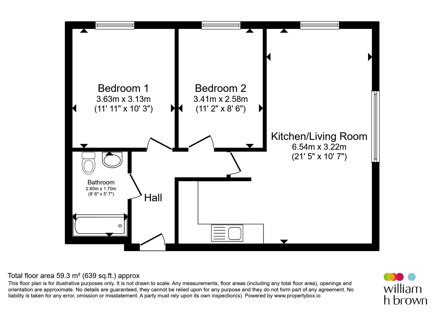 Flat 7, Sapindale, 407, Main Road, Harwich floorplan
