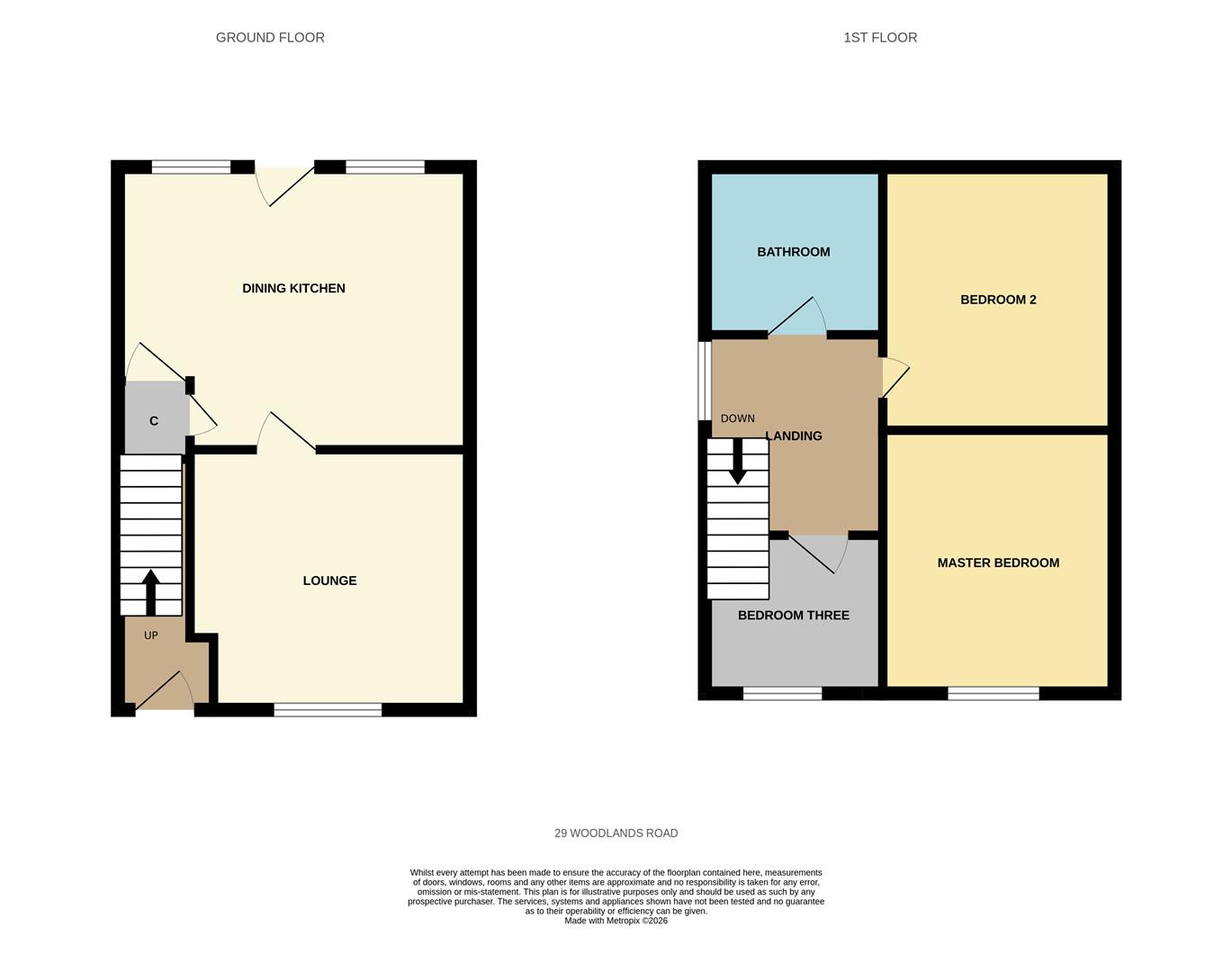 33, Woodlands Road, Swadlincote floorplan