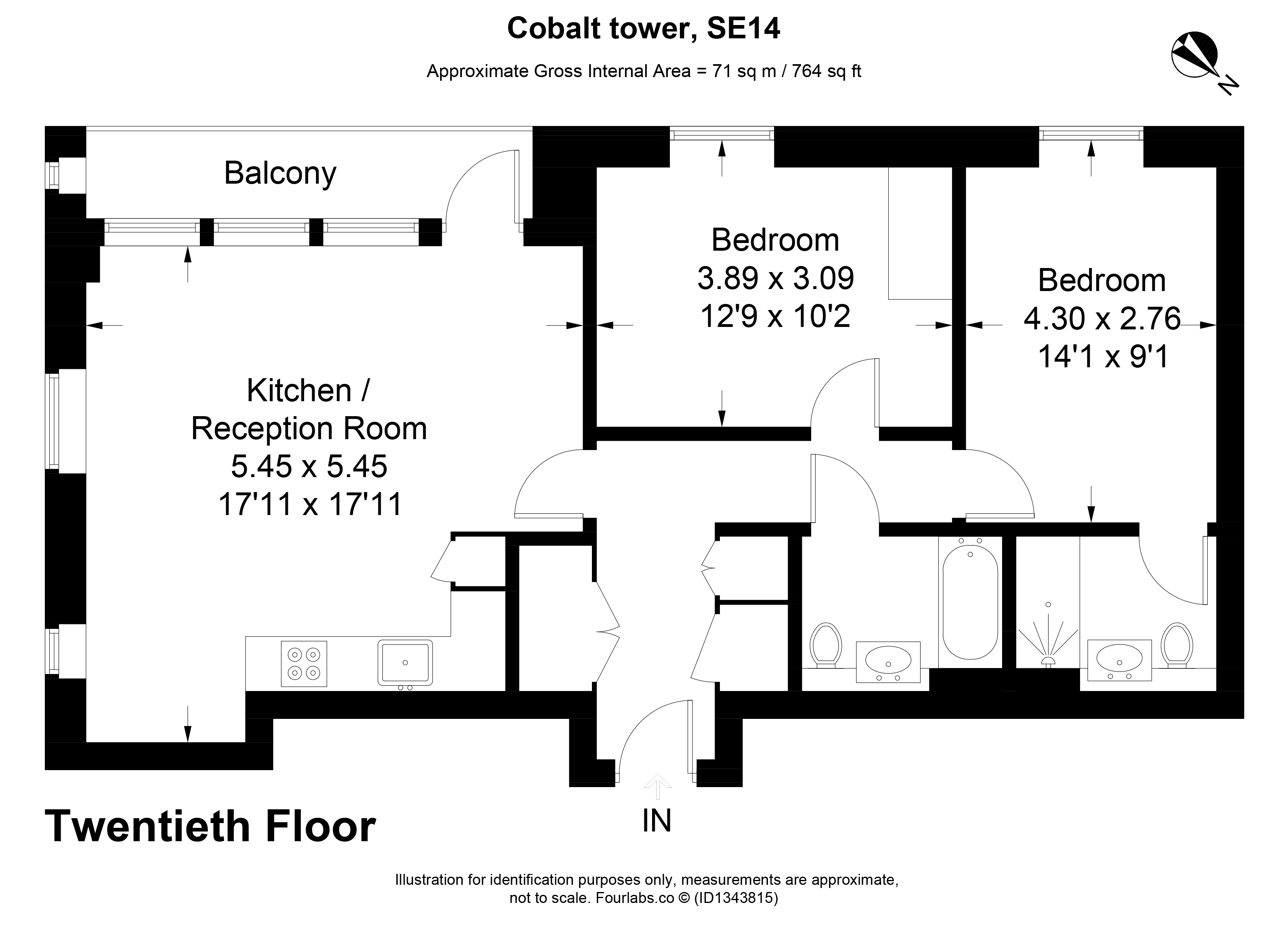 Cobalt Tower, Moulding Lane, London floorplan