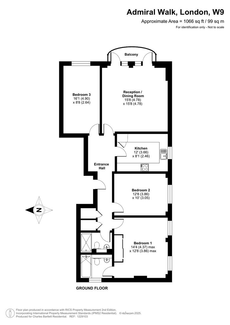 Flat 23, Willow Court, London floorplan