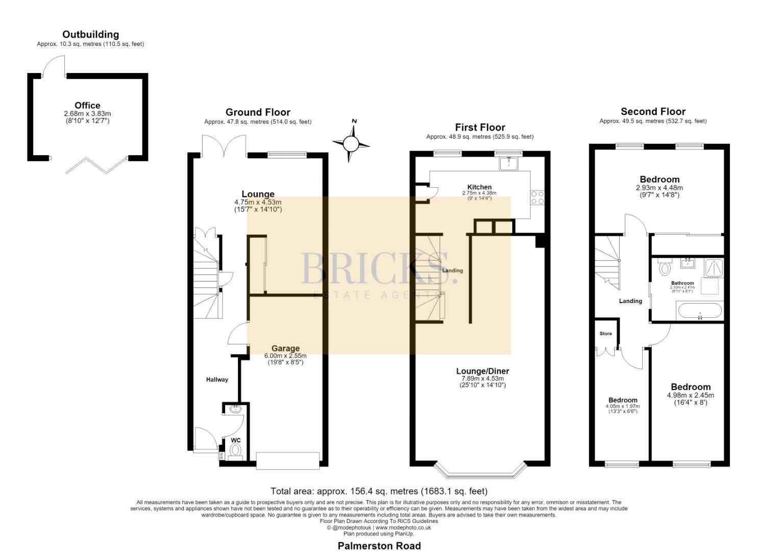 73A, Palmerston Road, Buckhurst Hill floorplan
