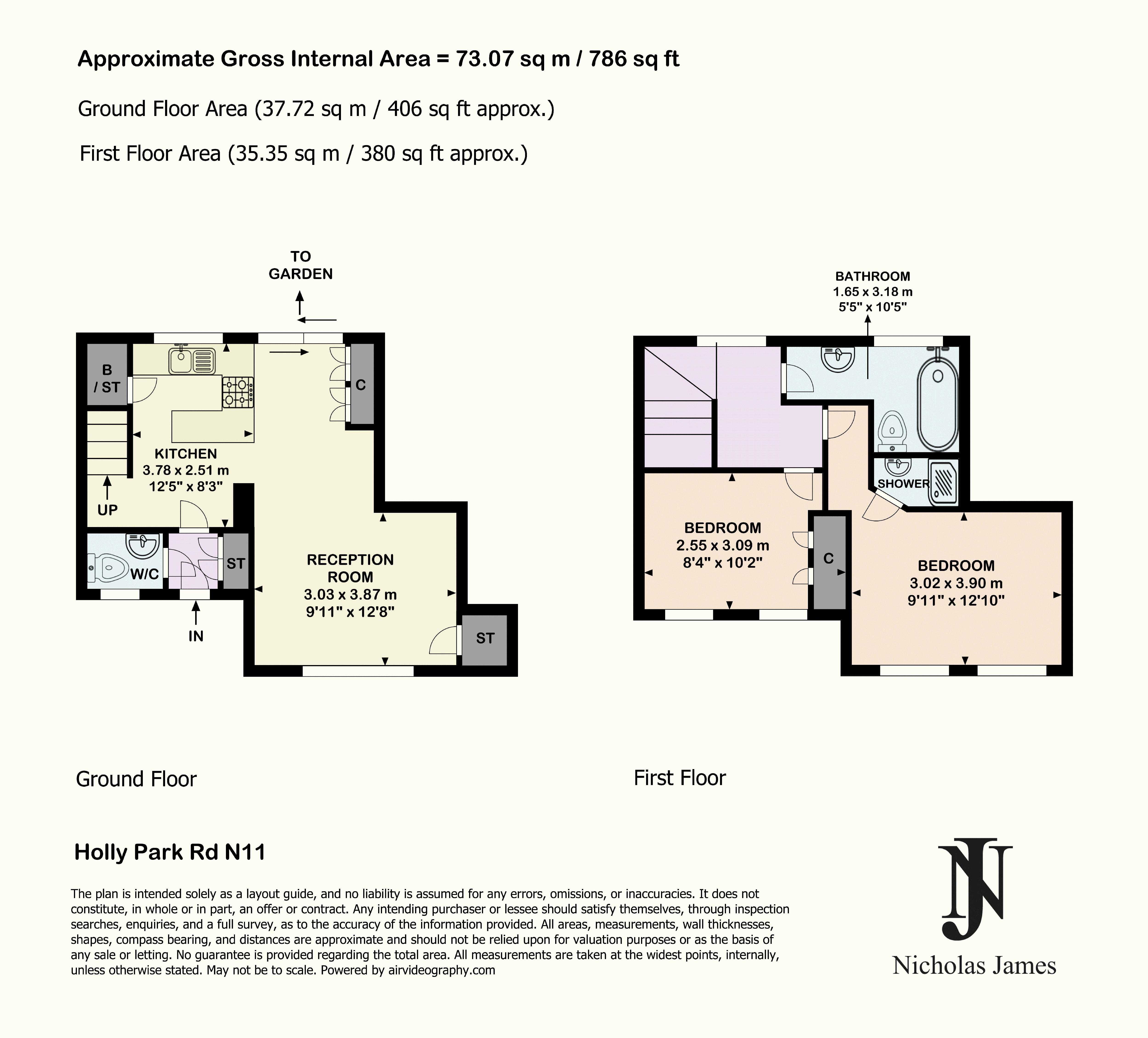 71, Holly Park Road, London floorplan