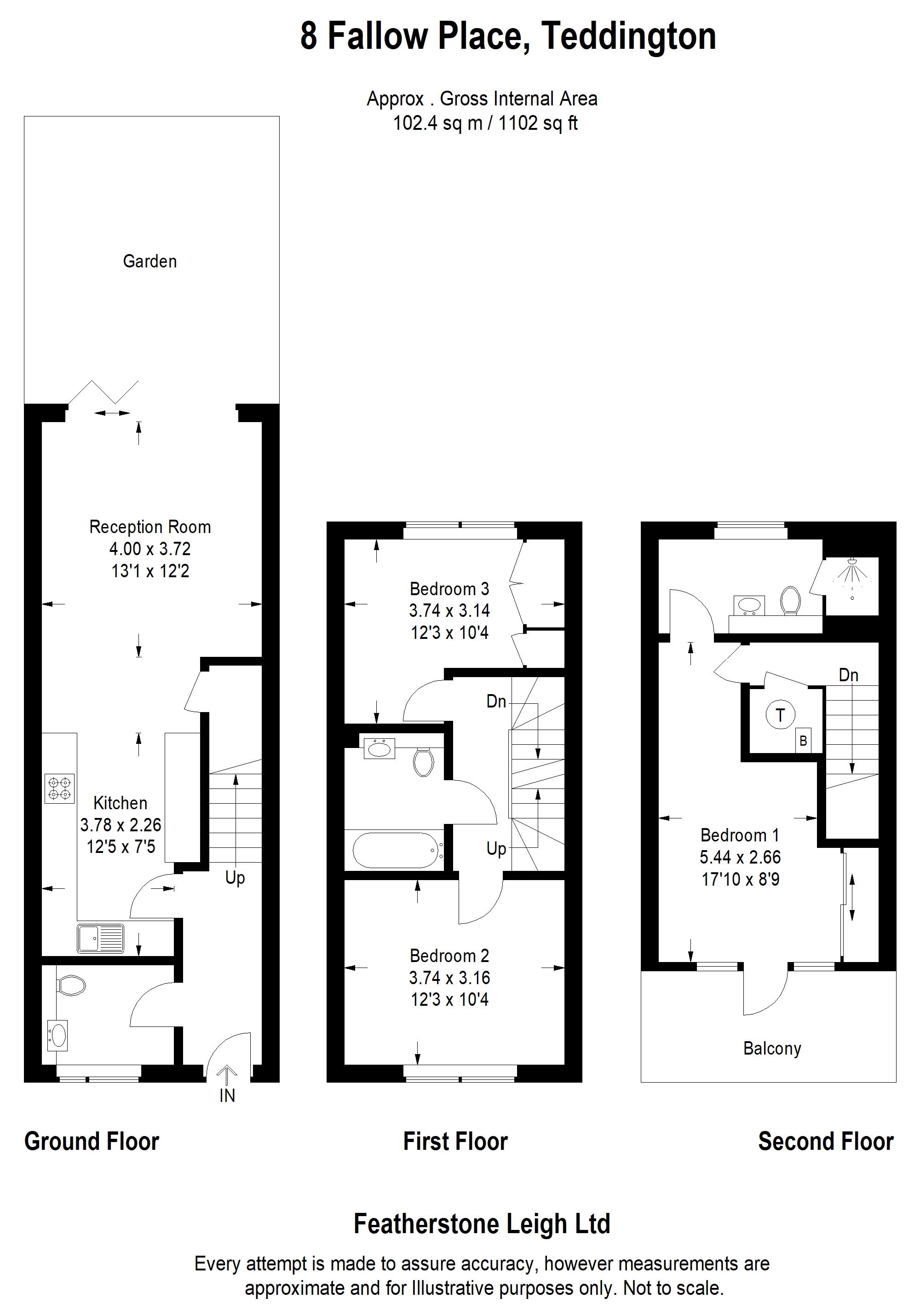 3 Bedrooms Town house for sale in Fallow Place, Teddington TW11