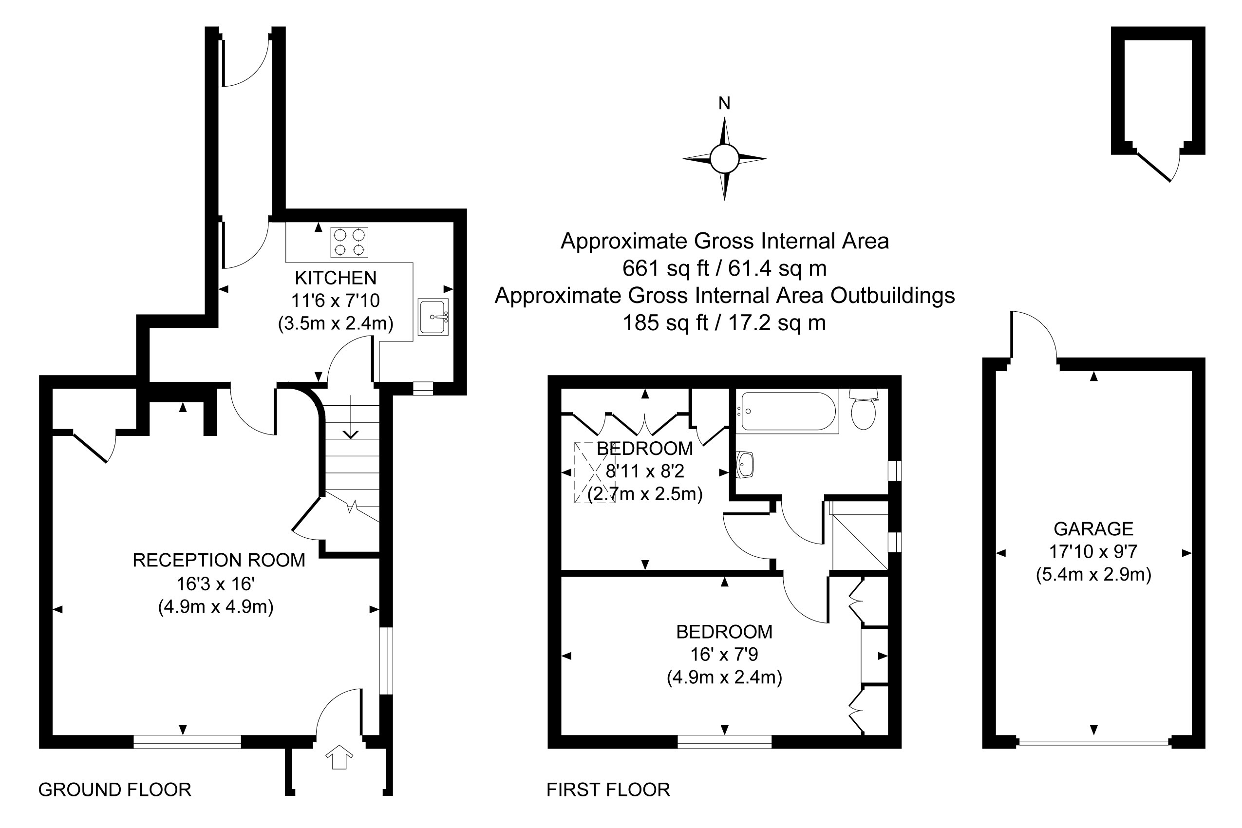 2 Bedrooms Terraced house for sale in Church Street, Effingham KT24