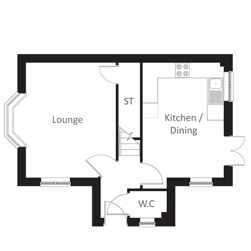 New home, 3 bed property for sale in "The Crimson" at Brook Park East