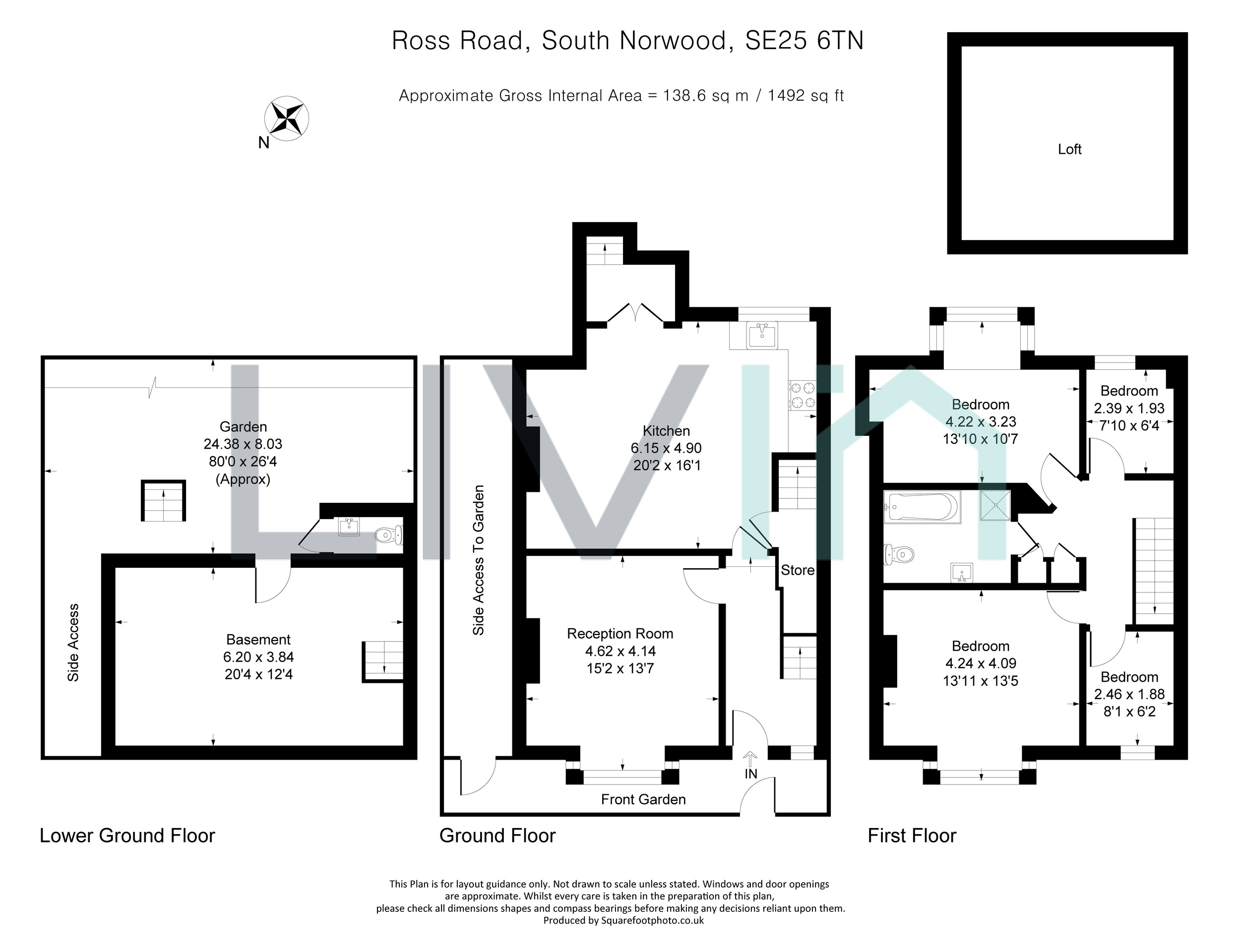 215 Ross Road, London floorplan