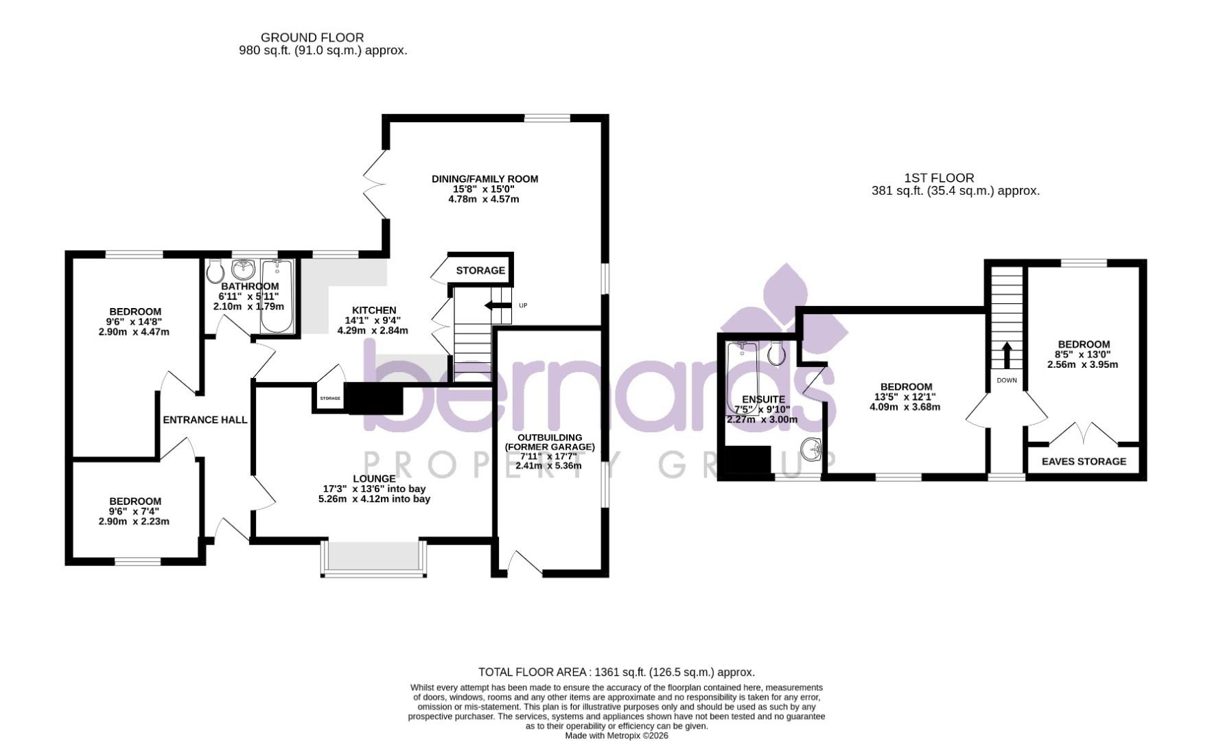 1, Gypsy Lane, Waterlooville floorplan