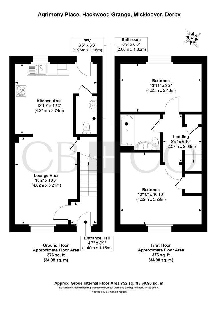 12, Agrimony Place, Derby floorplan