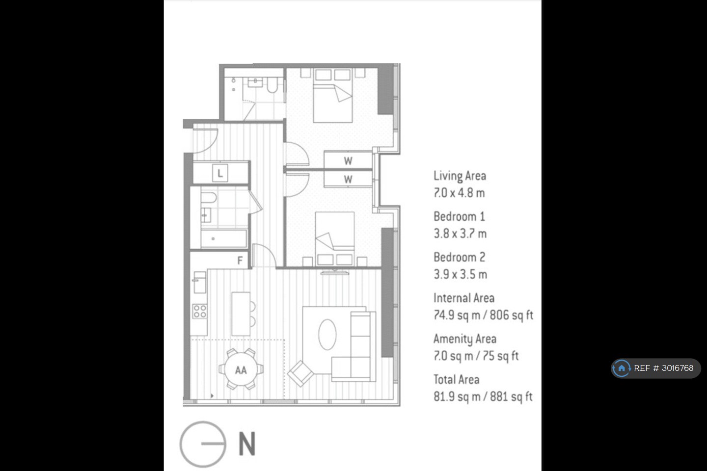 Marsh Wall, London floorplan