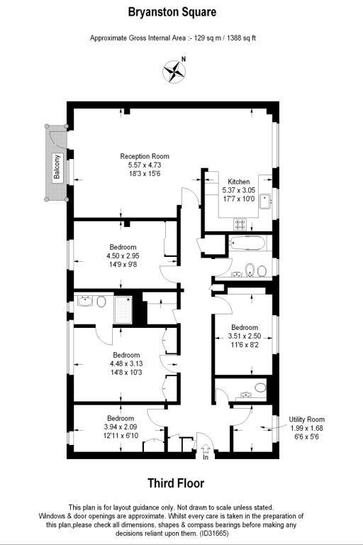 Flat 10,, Wyndham House, Marylebone floorplan