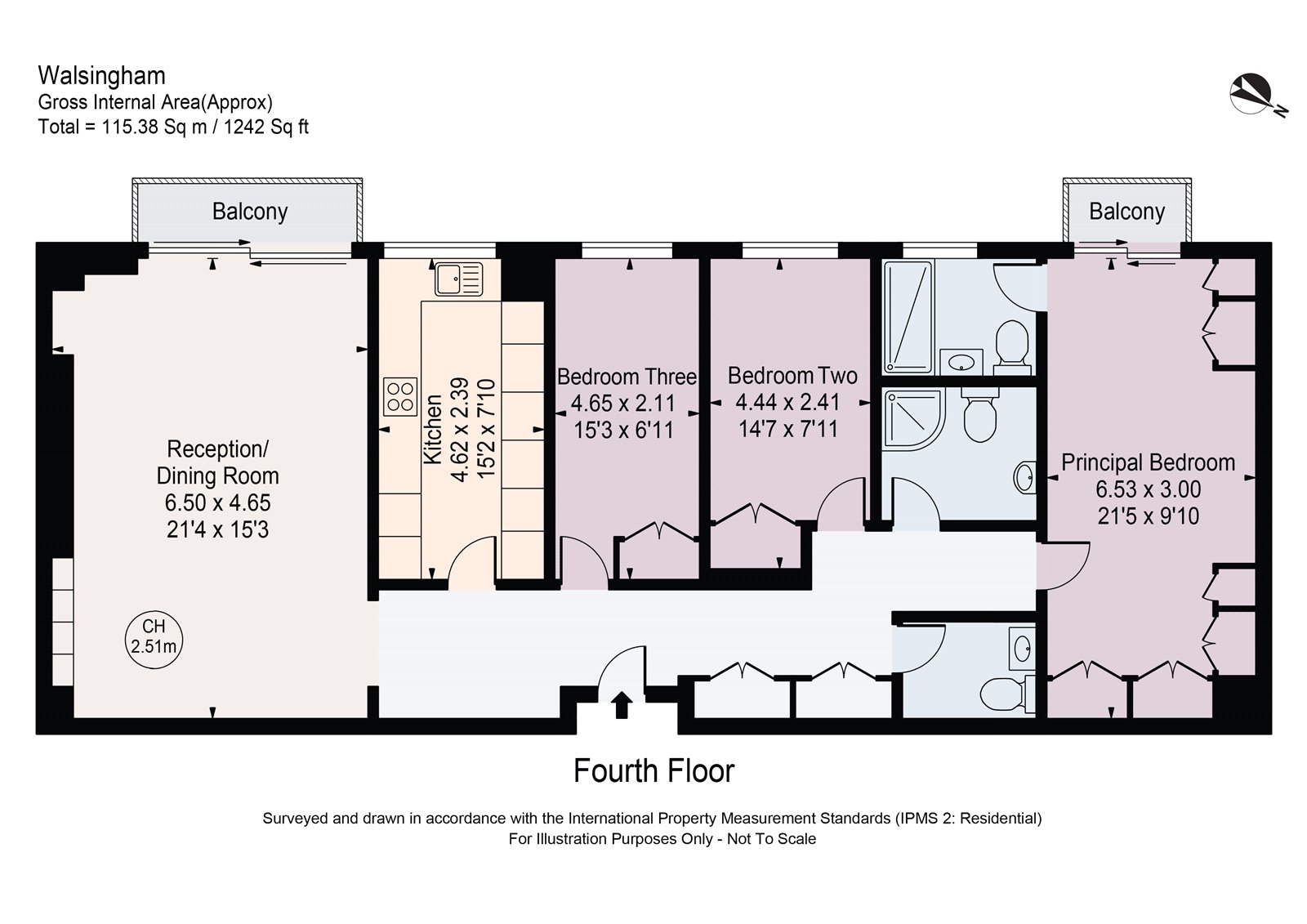 Flat 20, Walsingham,, St. John's Wood Park, London floorplan