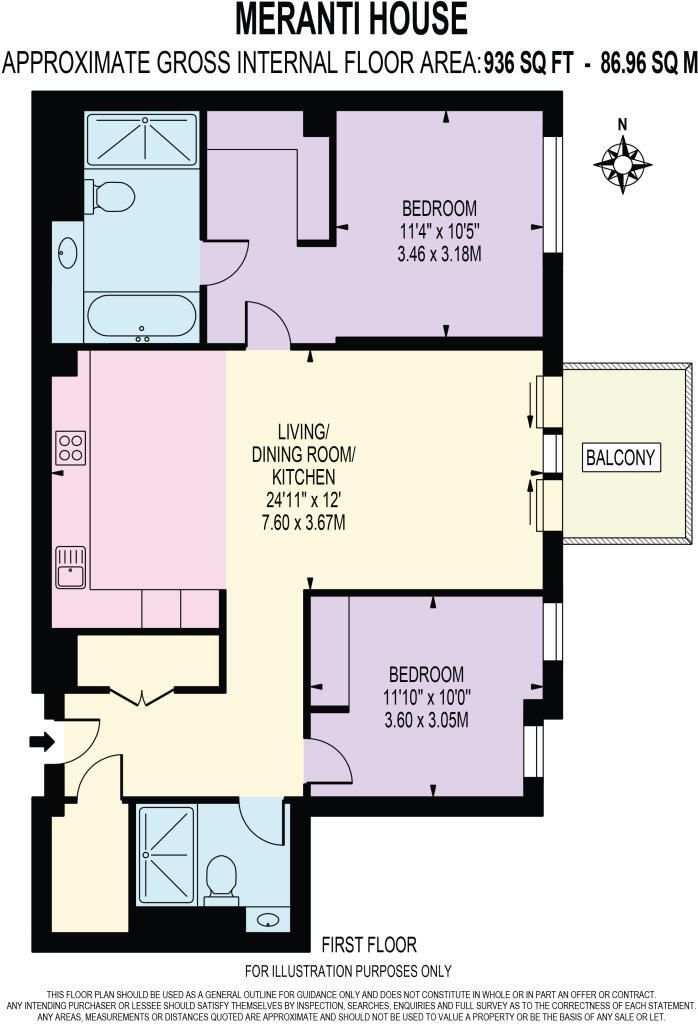 Apartment 103, Meranti House, London floorplan