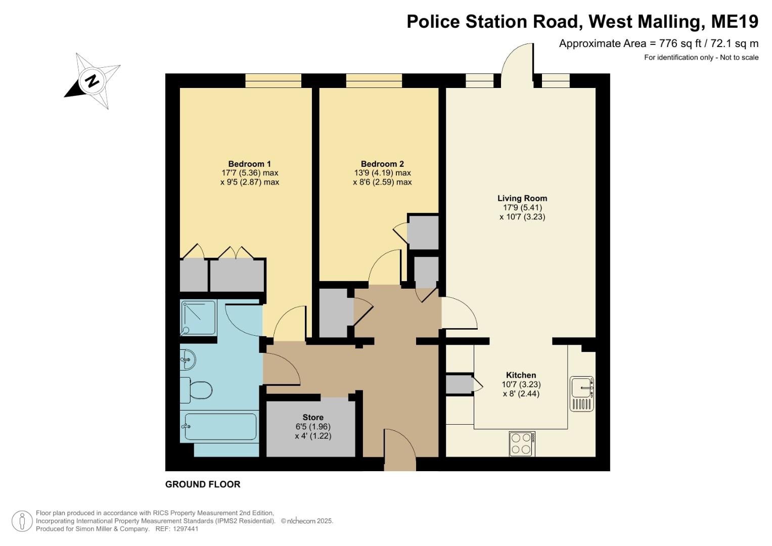 Flat 4, Victoria Place, 21 Police Station Road, West Malling floorplan