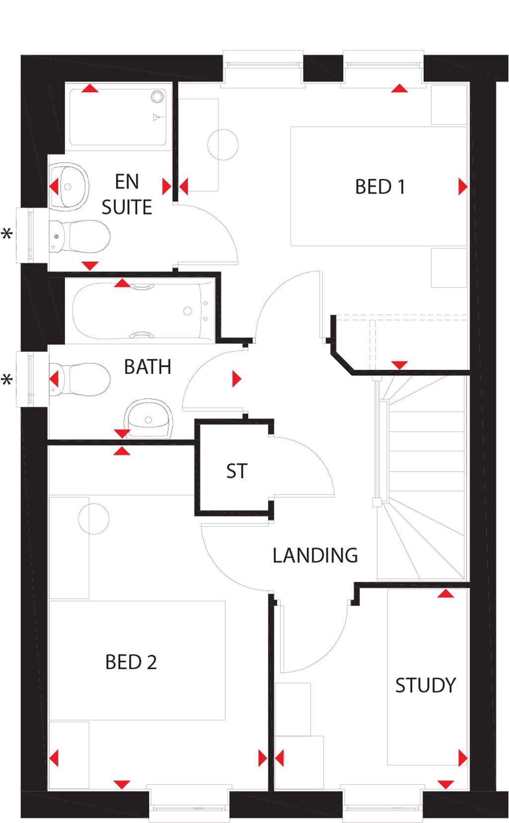 "Archford" at Rempstone Road, East Leake, Loughborough LE12, 2 bedroom end terrace house for