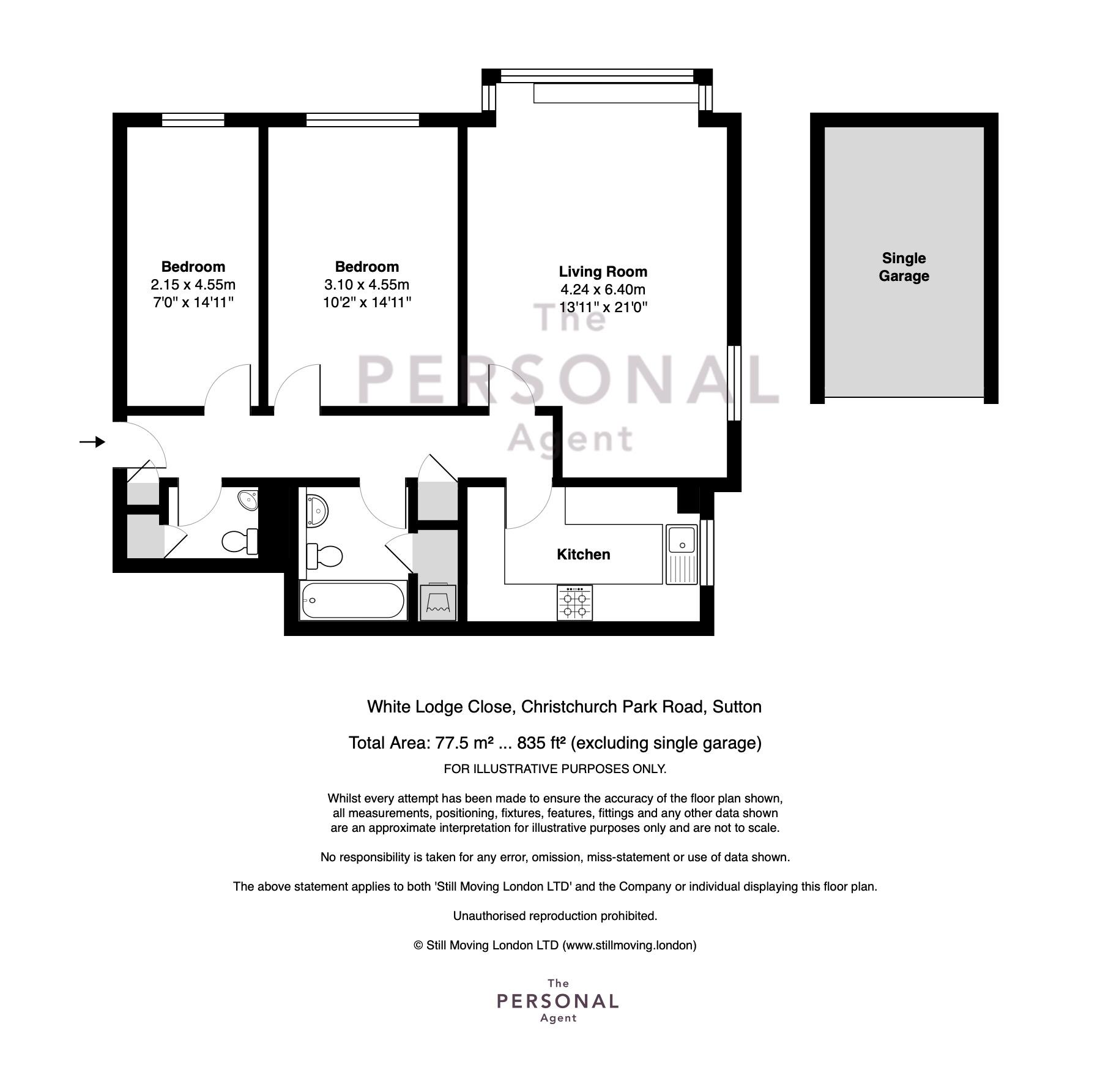 35, White Lodge Close, Sutton floorplan