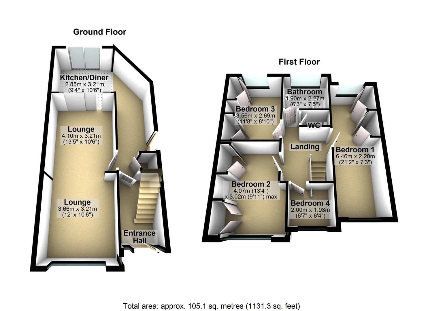 12, Alandale Drive, Leeds floorplan