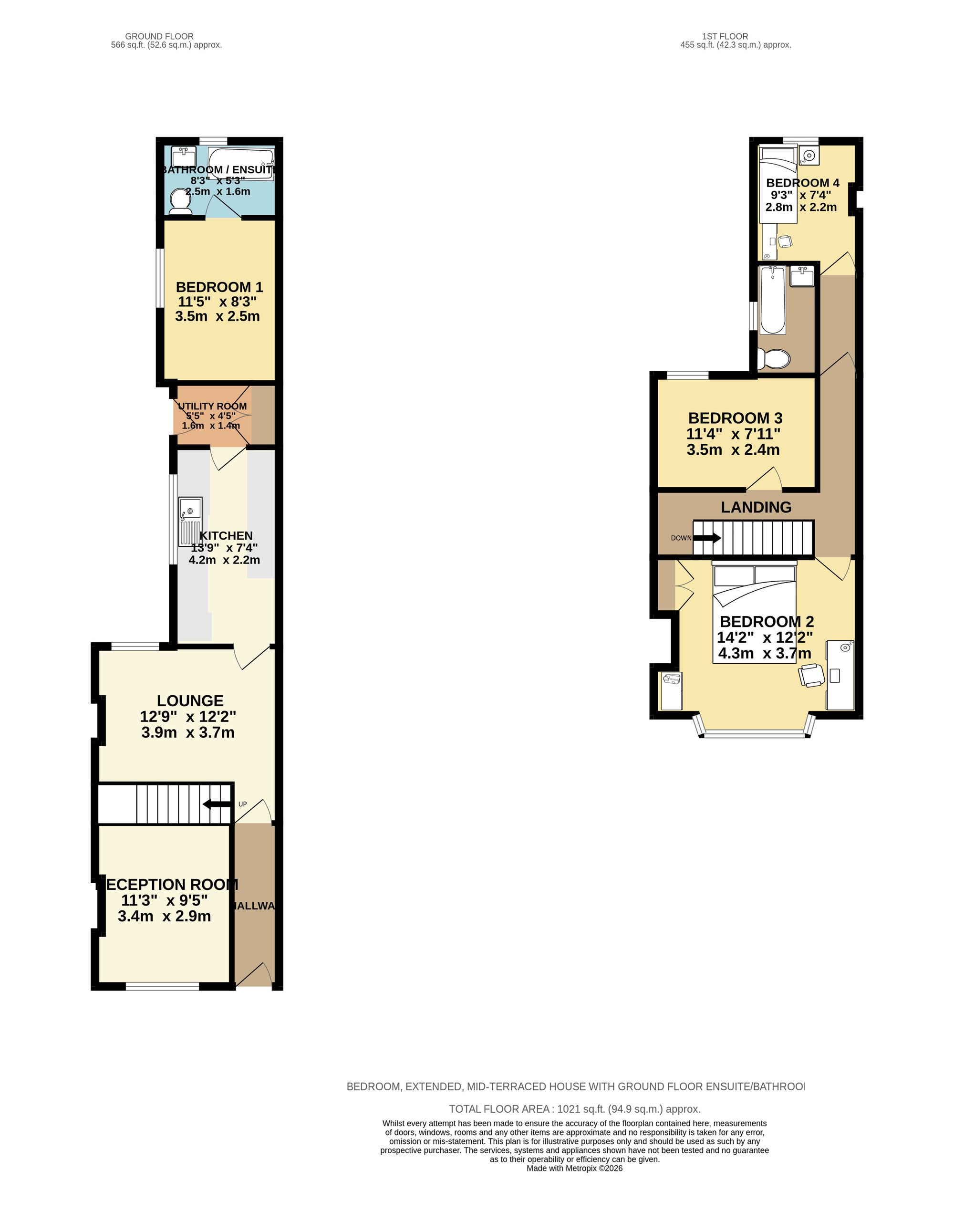 45 Saltersford Road, Leicester floorplan