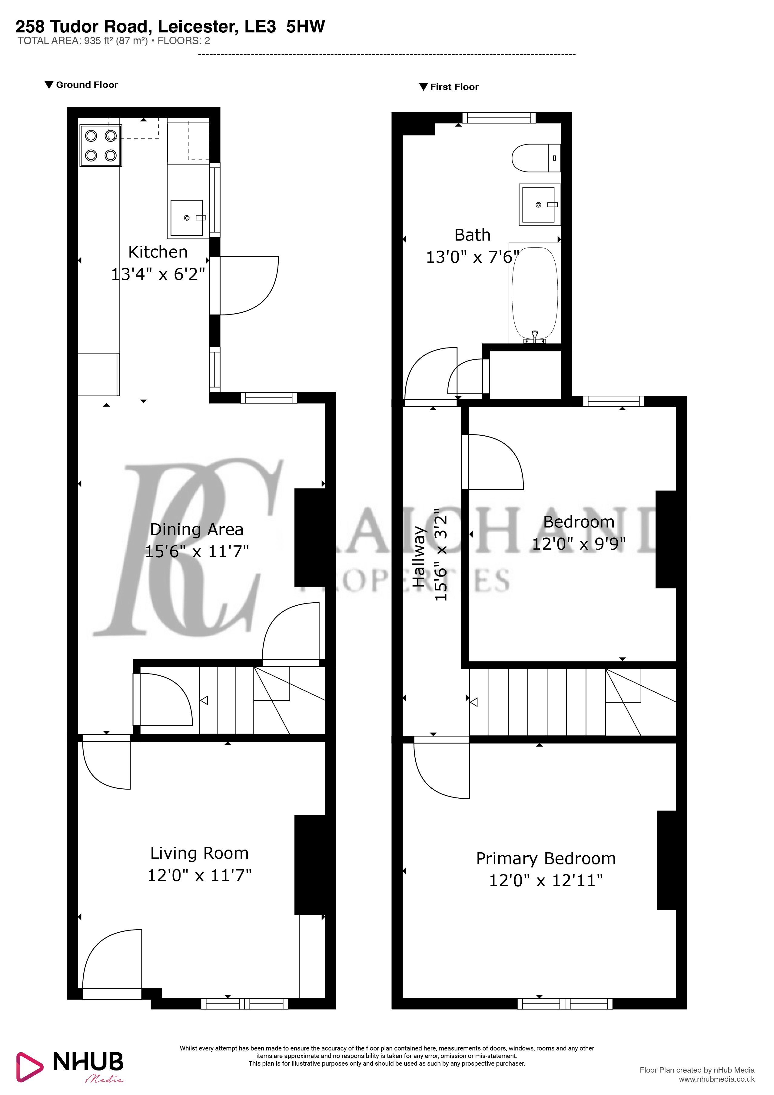 Tudor Road, Leicester floorplan