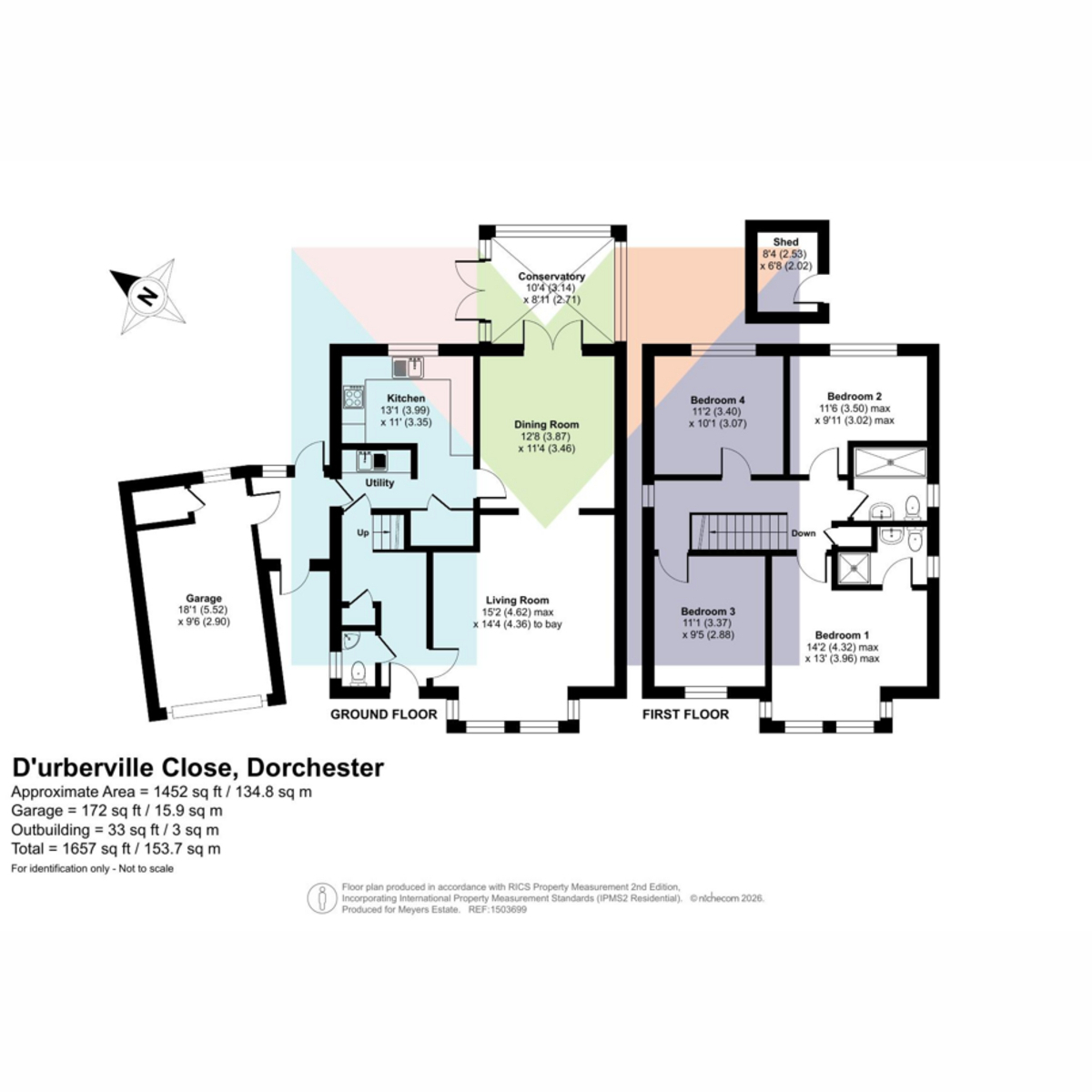 7, D'urberville Close, Dorchester floorplan