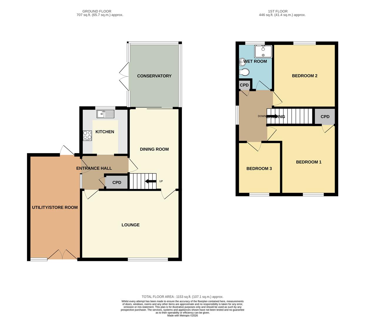 Moorland Close, Rugeley floorplan