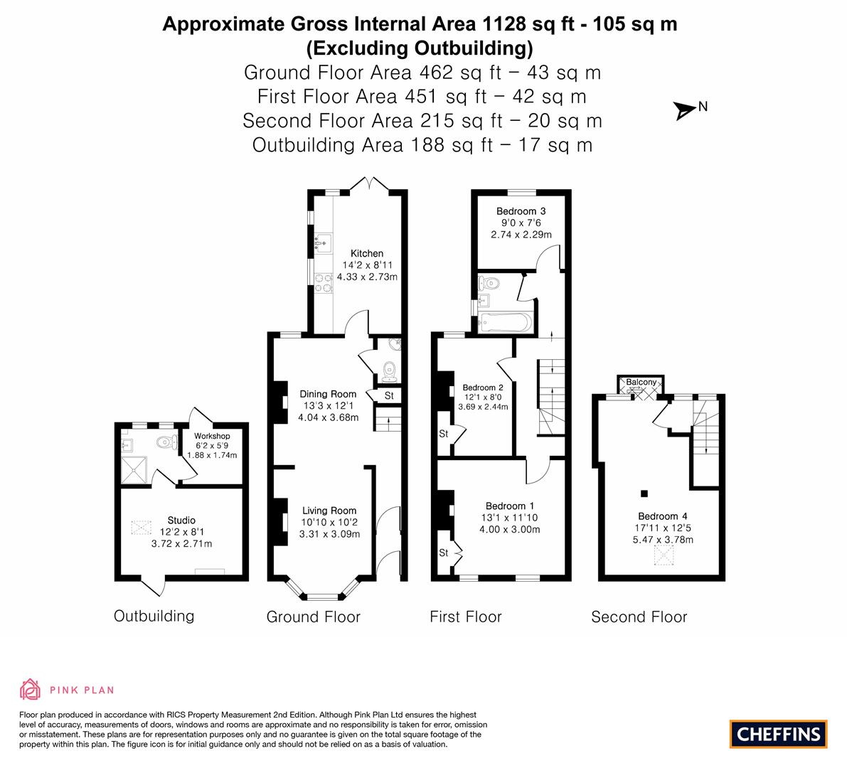 16, Hardwick Street, Cambridge floorplan