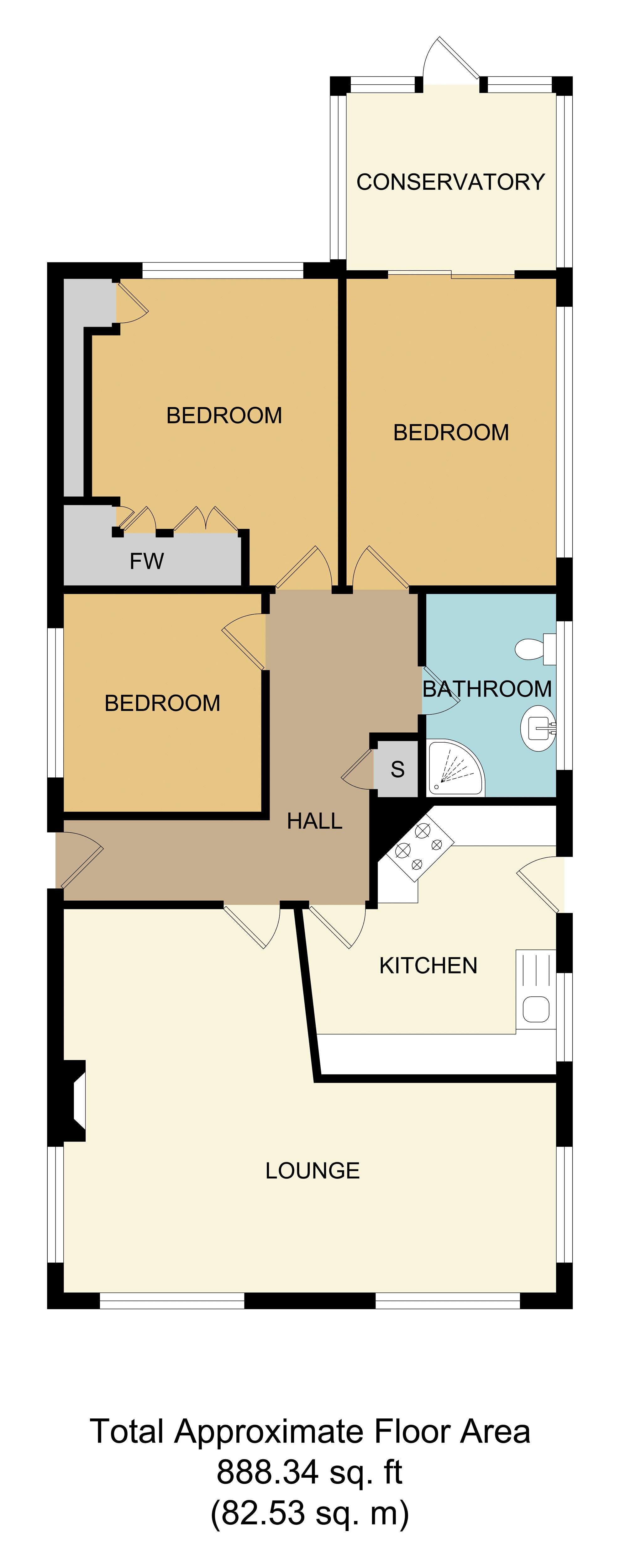 121, Clifton Avenue, Benfleet floorplan