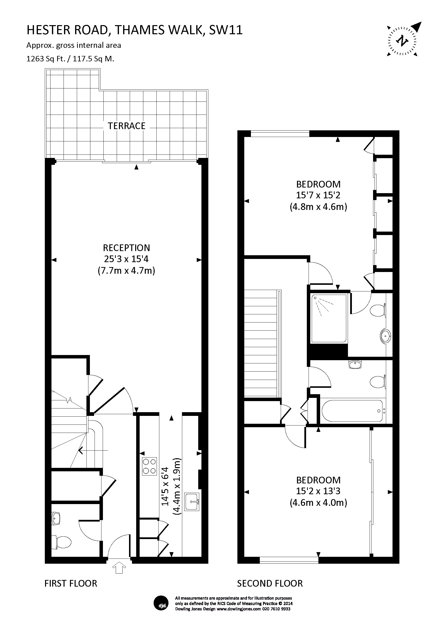 2 Bedrooms Flat to rent in Hester Road, Battersea SW11