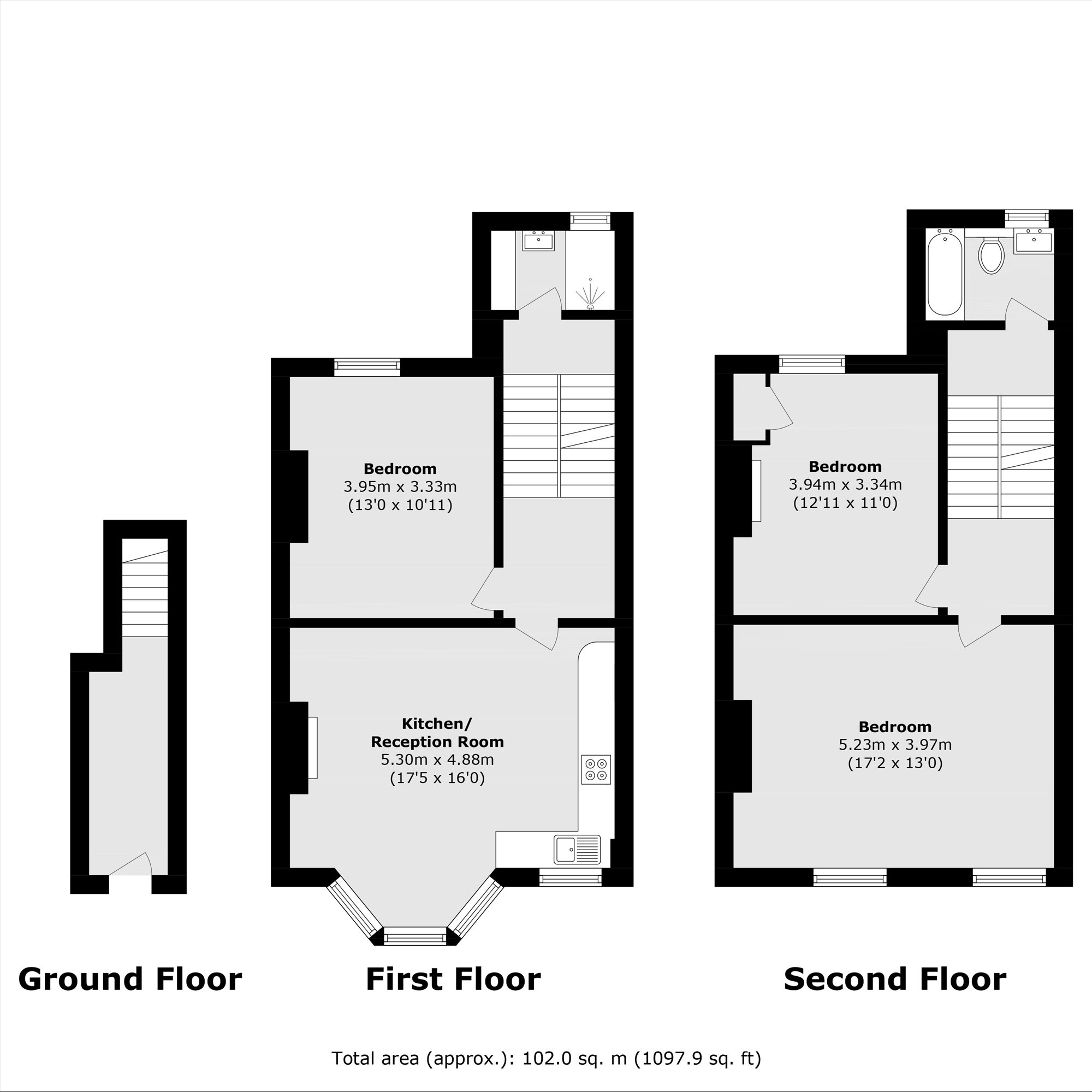 108, Stockwell Road, London floorplan