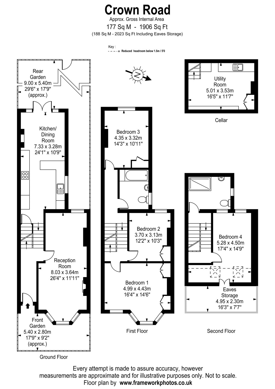 4 Bedrooms Terraced house for sale in Crown Road, St Margarets TW1