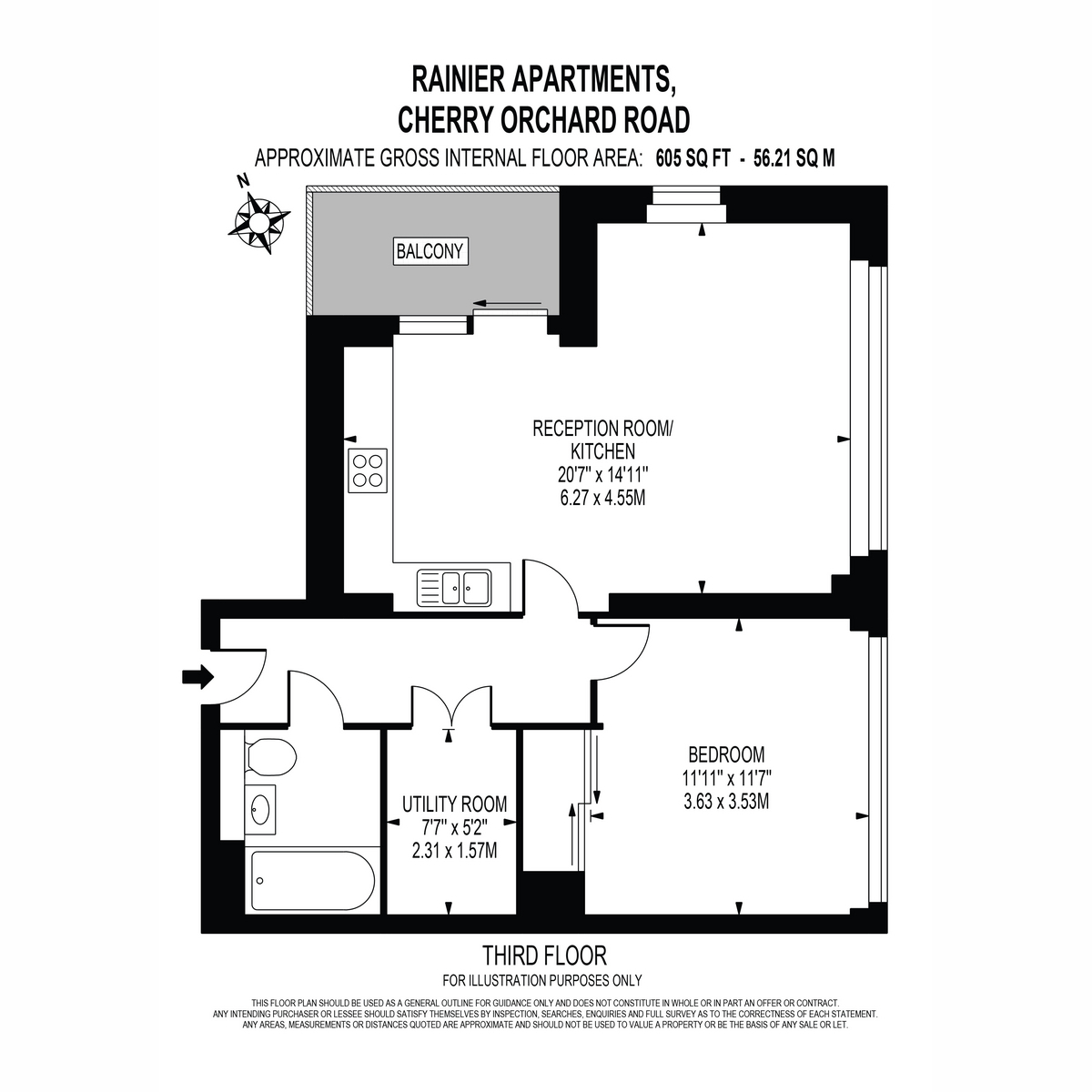 Flat Flat 21, 43, Cherry Orchard Road, Croydon floorplan