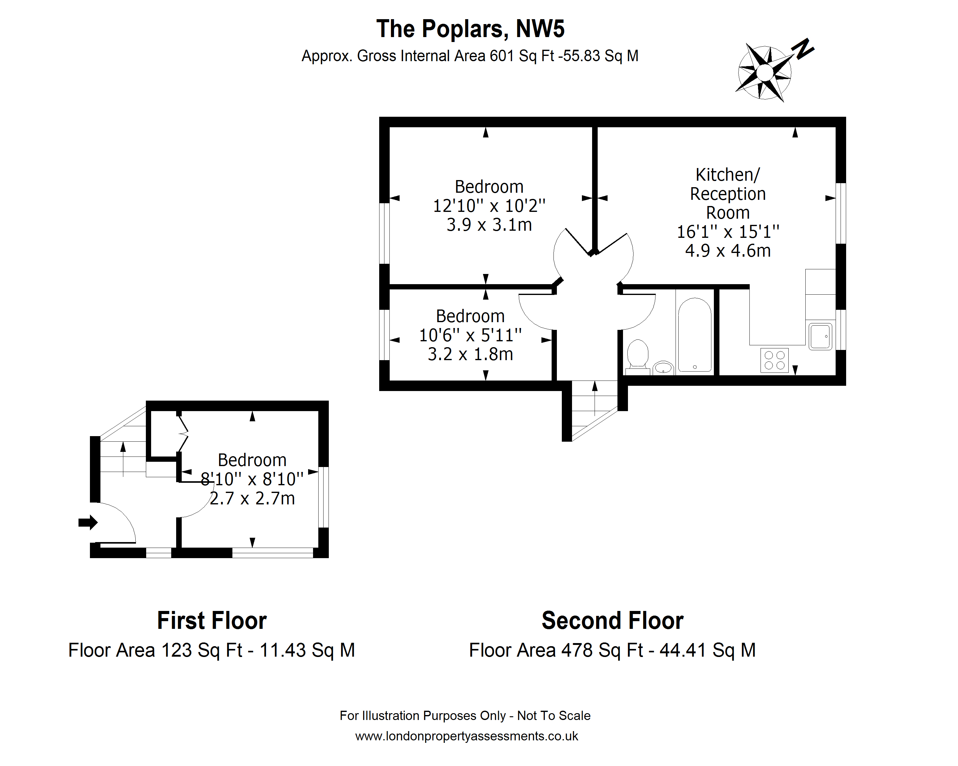 3 Bedrooms Flat to rent in The Poplars, Montpelier Grove, London NW5