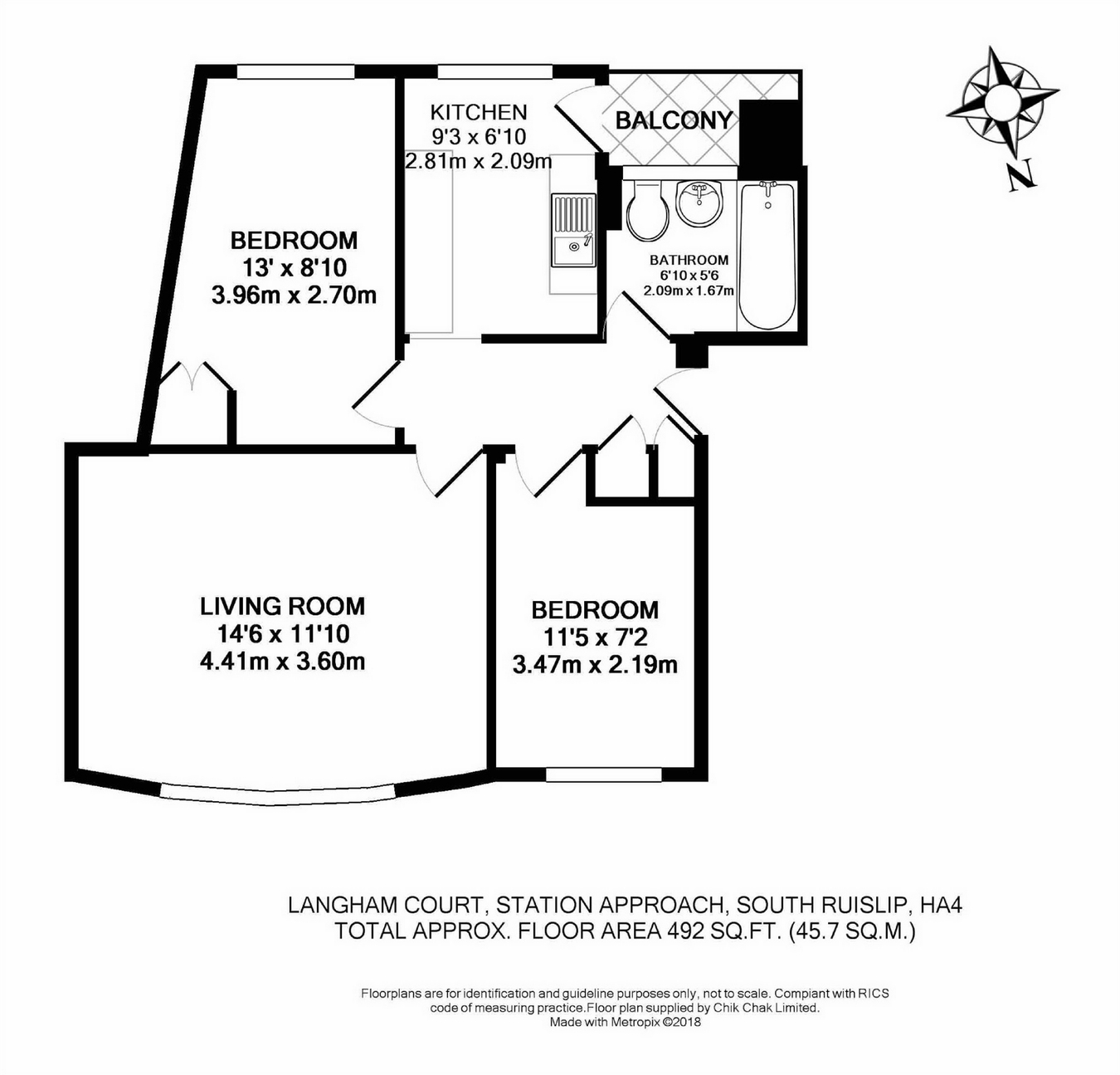 2 Bedrooms Flat to rent in Station Approach, South Ruislip, Ruislip, Greater London HA4