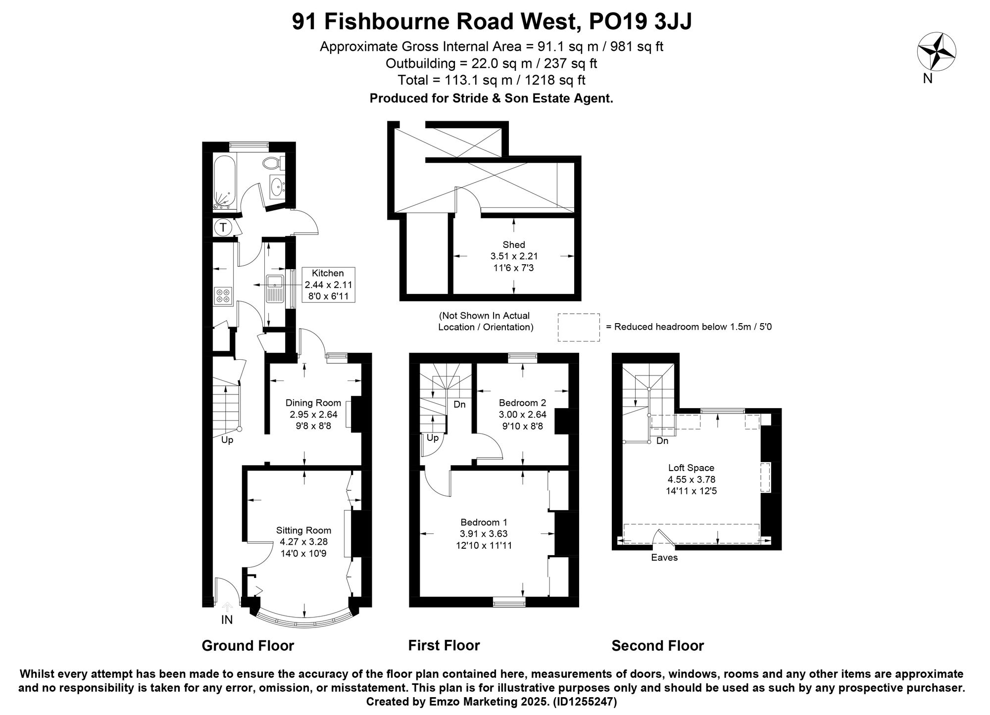 91 Fishbourne Road West, Chichester floorplan