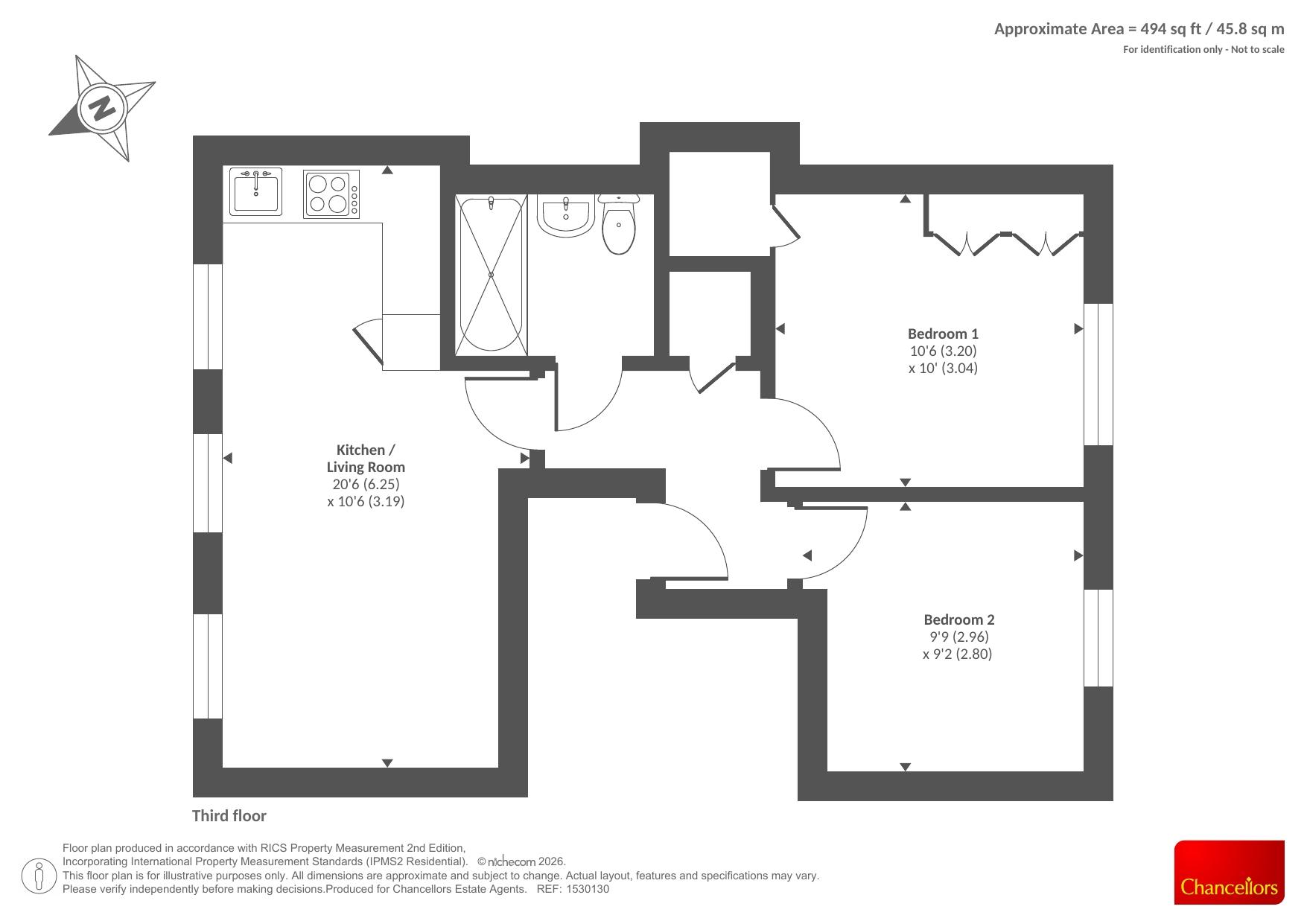 Flat, 5, Reading floorplan