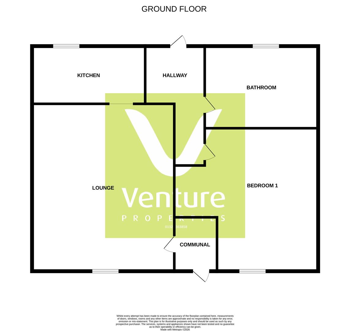 Flat 1 15A, Pierremont Crescent, Darlington floorplan