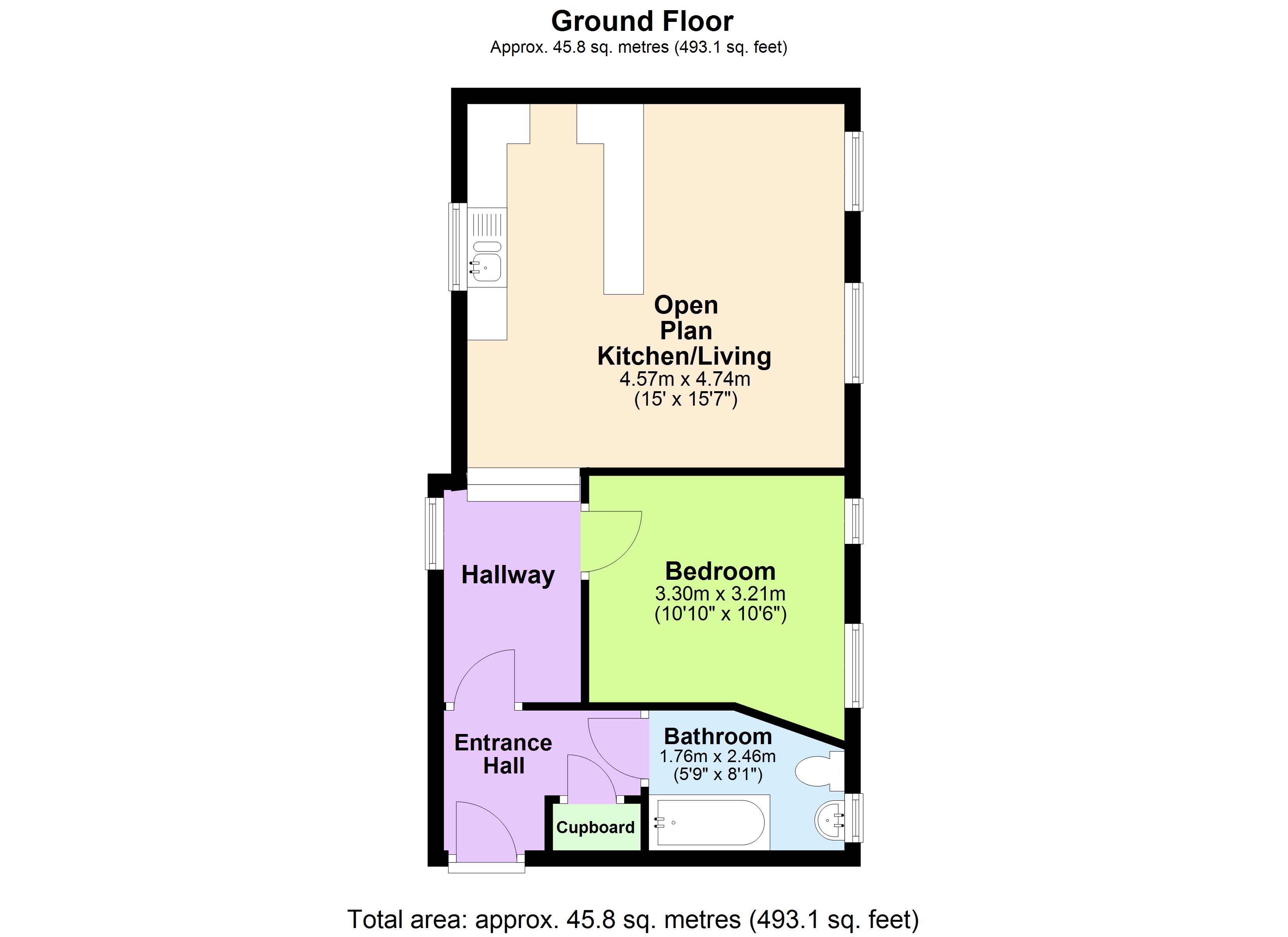 Flat 5,, Whitlock Court, Holsworthy floorplan