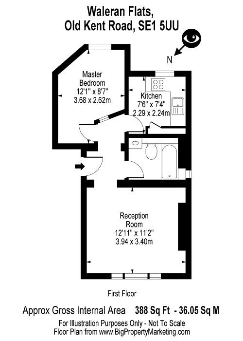 1 Bedrooms Flat to rent in Old Kent Road, London SE1